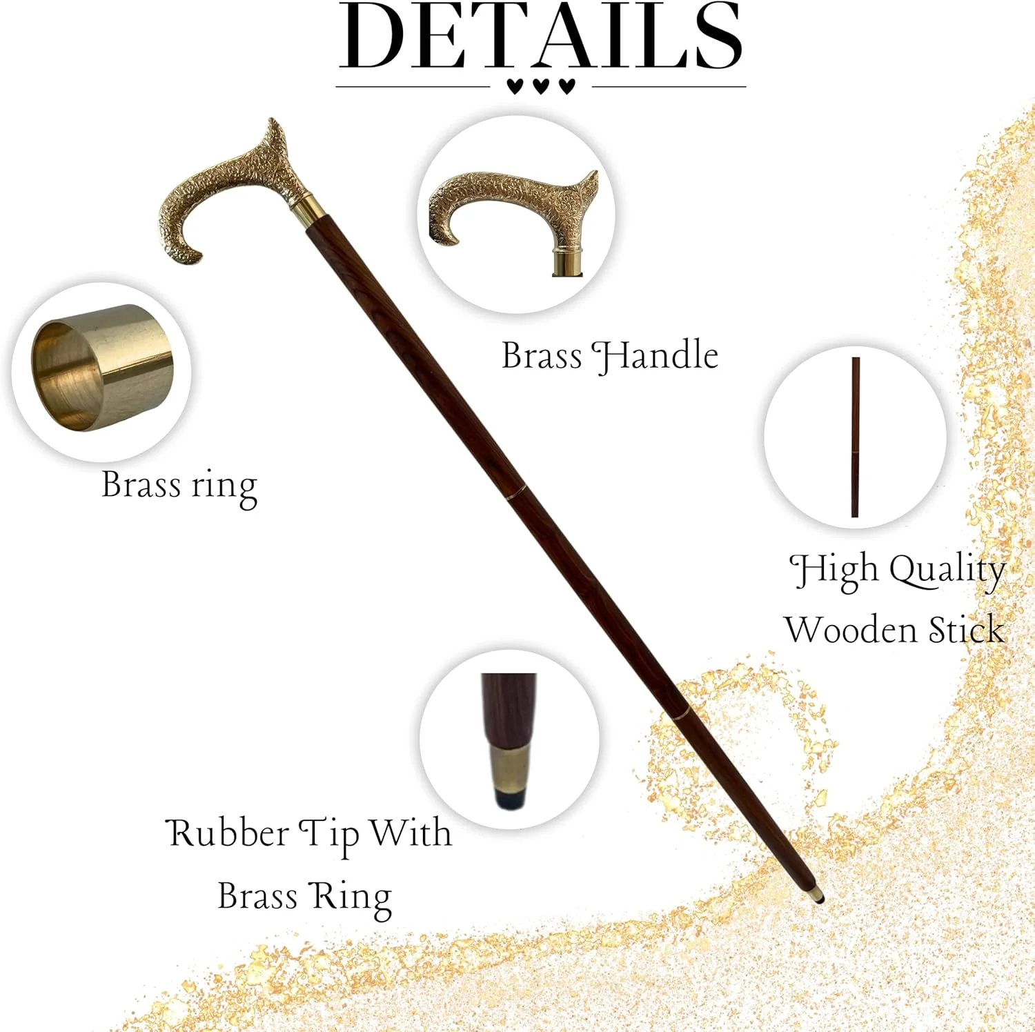 عصاهای پیاده روی و عصاهای دربی قرون وسطایی با دسته برنجی - هدیه مقرون به صرفه عصای پیاده روی تزئینی چوبی بیانیه مد برای مردان/زنان/سالمندان/پدربزرگ و مادربزرگ ها عصاهای پیاده روی و عصاهای دربی قرون وسطایی با دسته برنجی - هدیه مقرون به صرفه عصای پیاده روی تزئینی چوبی بیانیه مد برای مردان/زنان/سالمندان/پدربزرگ و مادربزرگ ها