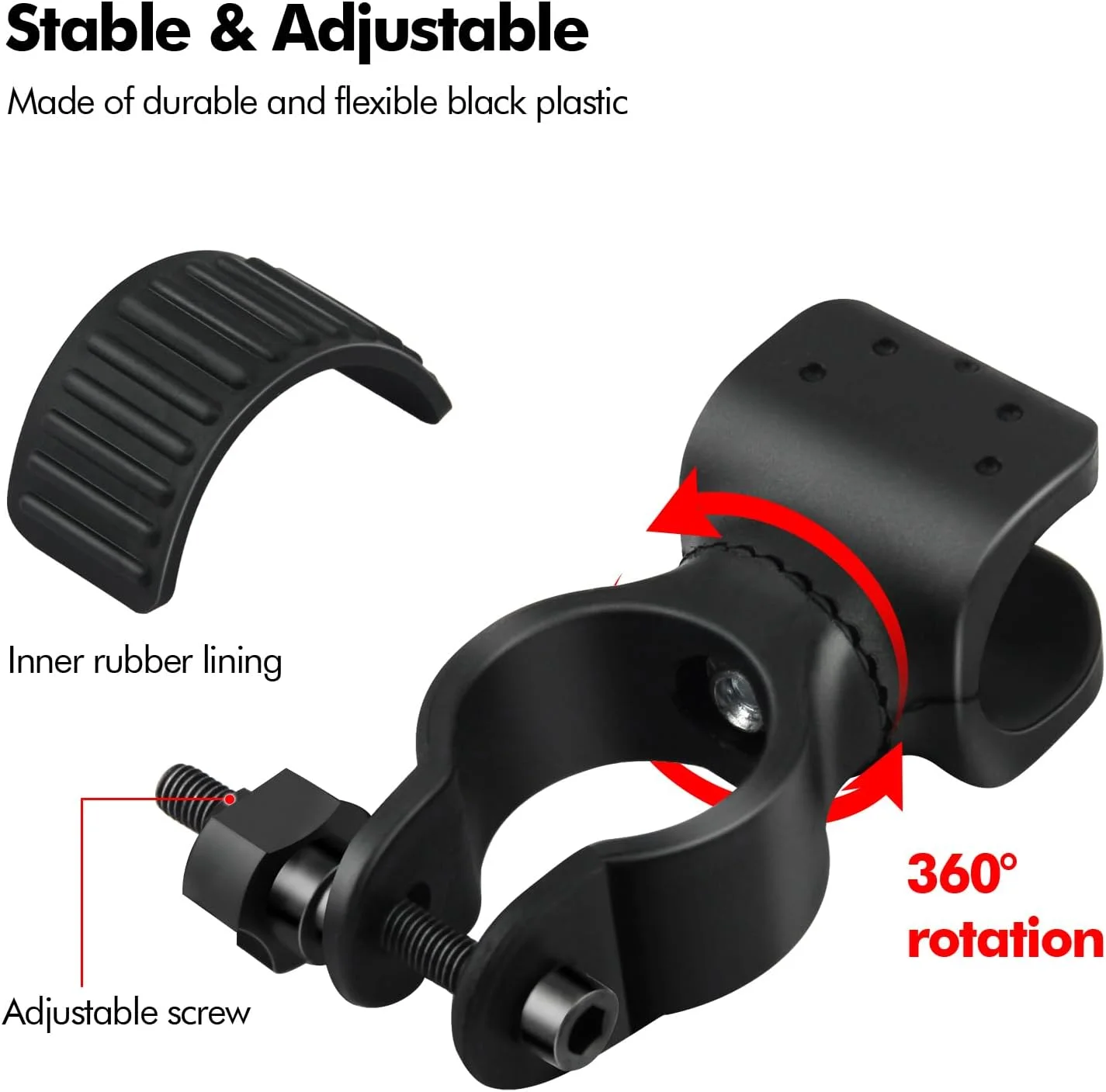 نگهدارنده عصا Lunhoo برای ویلچر، اسکوترهای حرکتی، واکر یا رولیتور، لوازم جانبی نگهدارنده جهانی برای عصا یا کاربر عصا 2 عدد