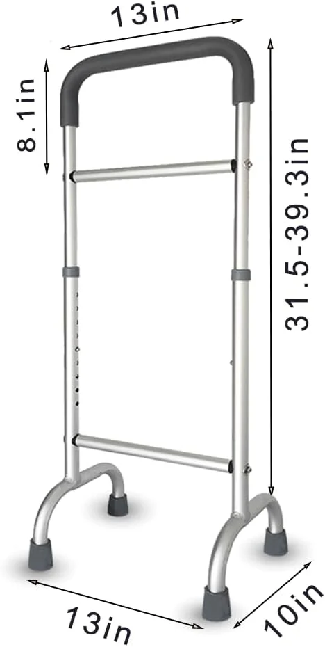 عصای پیاده روی آلیاژ آلومینیوم، سبک وزن، پایداری بیشتر و طراحی ضد لغزش، تا 136 کیلوگرم، ارتفاع قابل تنظیم 80 تا 100 سانتی متر، ابزار کمکی برای بهبود بدن، مناسب برای مردان و زنان مسن