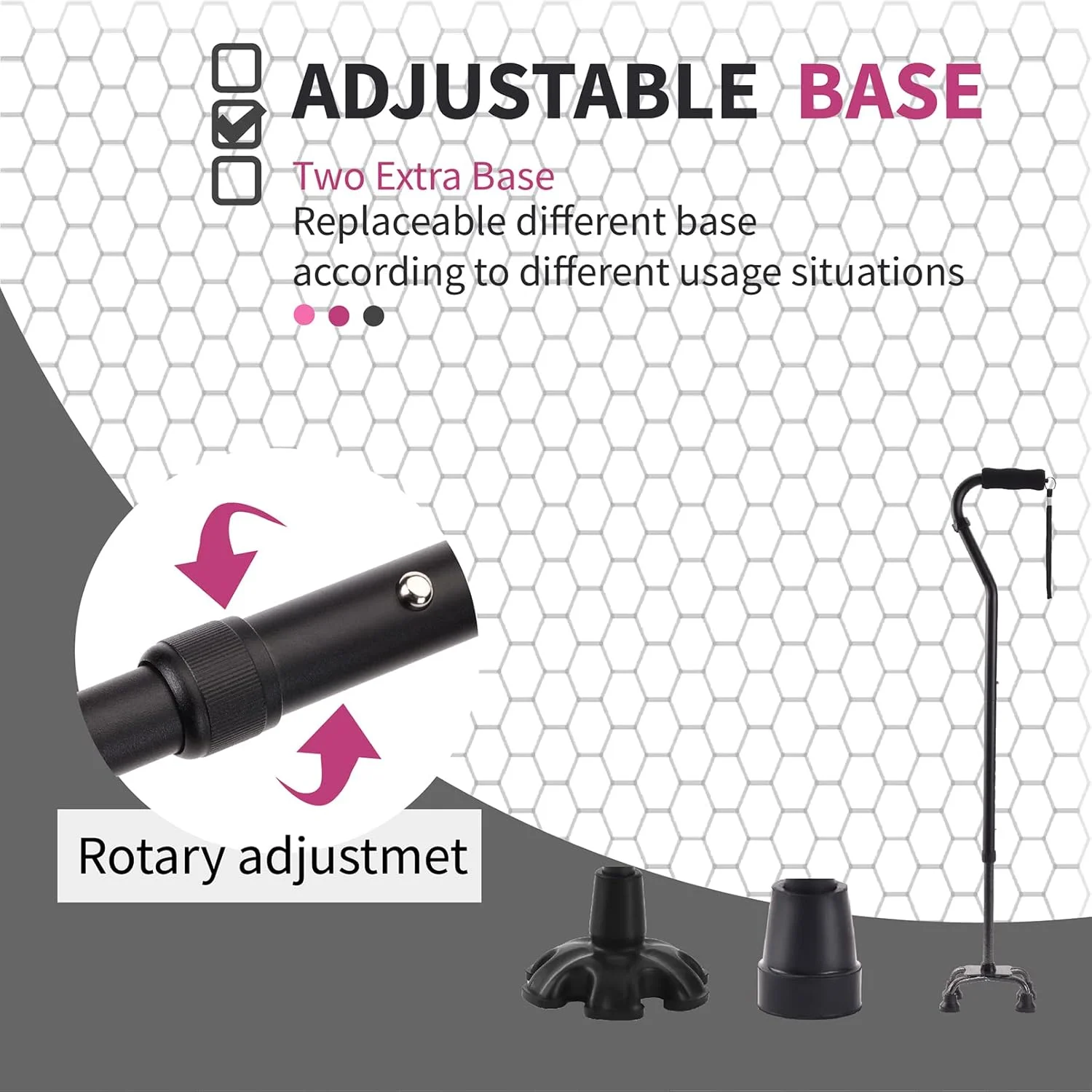 عصای پیاده روی 3 در 1 LIXIANG - عصاهای پیاده روی سبک وزن قابل تنظیم از 29 تا 37 اینچ، کمک تعادلی حرکتی برای مردان و زنان عصای پیاده روی 3 در 1 LIXIANG - عصاهای پیاده روی سبک وزن قابل تنظیم از 29 تا 37 اینچ، کمک تعادلی حرکتی برای مردان و زنان