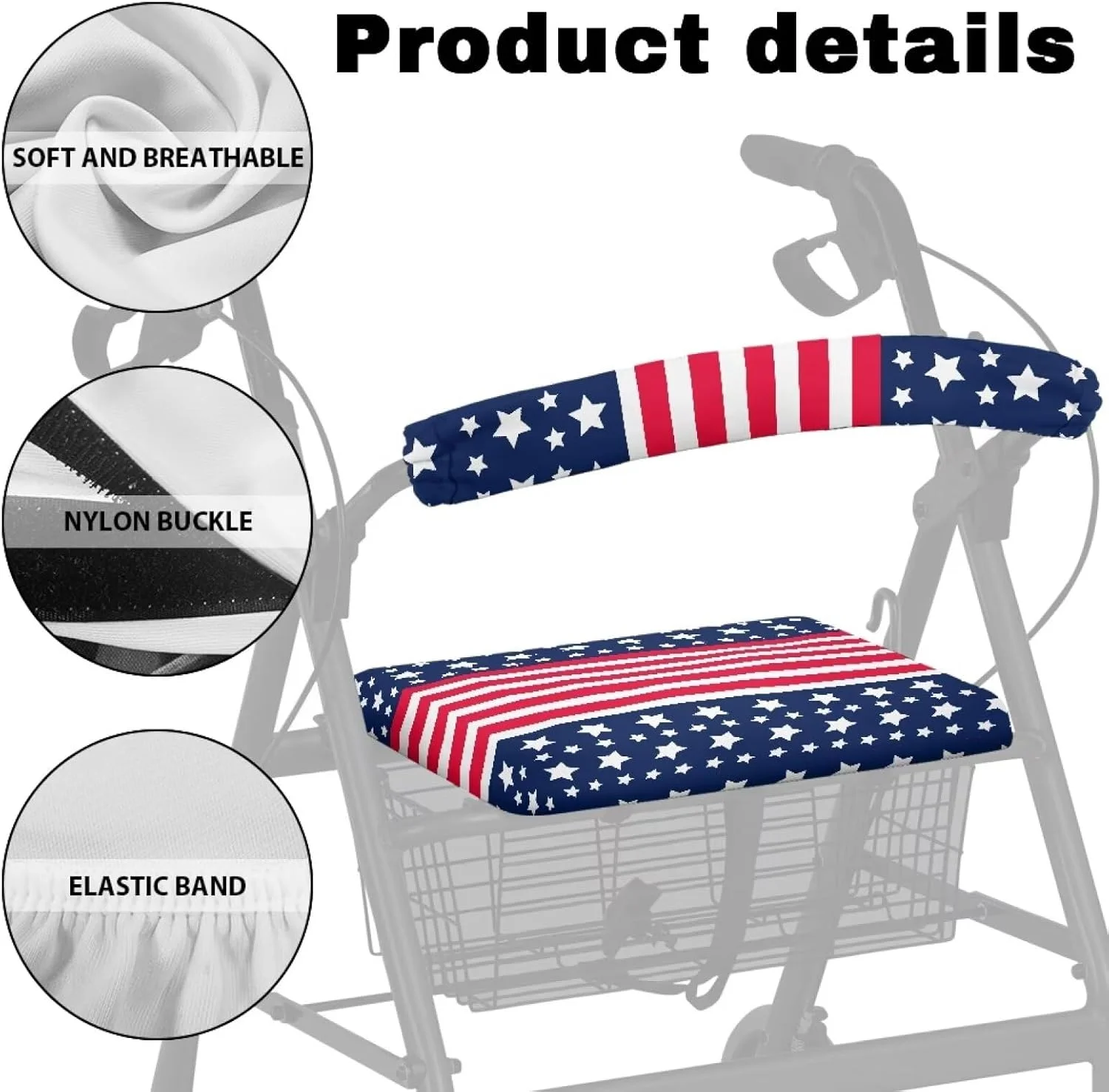 لوازم جانبی رولیتور واکر طرح پرچم آمریکا Luarisgur برای سالمندان، روکش صندلی واکر طرح ستاره و راه راه برای خانم ها و آقایان، روکش صندلی و پشتی رولیتور واکر جهانی لوازم جانبی رولیتور واکر طرح پرچم آمریکا Luarisgur برای سالمندان، روکش صندلی واکر طرح ستاره و راه راه برای خانم ها و آقایان، روکش صندلی و پشتی رولیتور واکر جهانی