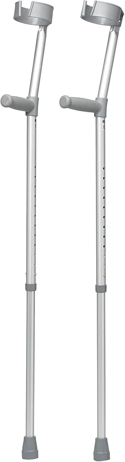 عصاهای زیر بغل سبک وزن AME با قابلیت تنظیم ارتفاع - سایز متوسط - قد 158-177 سانتی متر | عصاهای آرنجی قابل تنظیم ارتفاع برای مردان و زنان | عصاهای آلومینیومی برای سالمندان و بزرگسالان - جفت - M عصاهای زیر بغل سبک وزن AME با قابلیت تنظیم ارتفاع - سایز متوسط - قد 158-177 سانتی متر | عصاهای آرنجی قابل تنظیم ارتفاع برای مردان و زنان | عصاهای آلومینیومی برای سالمندان و بزرگسالان - جفت - M