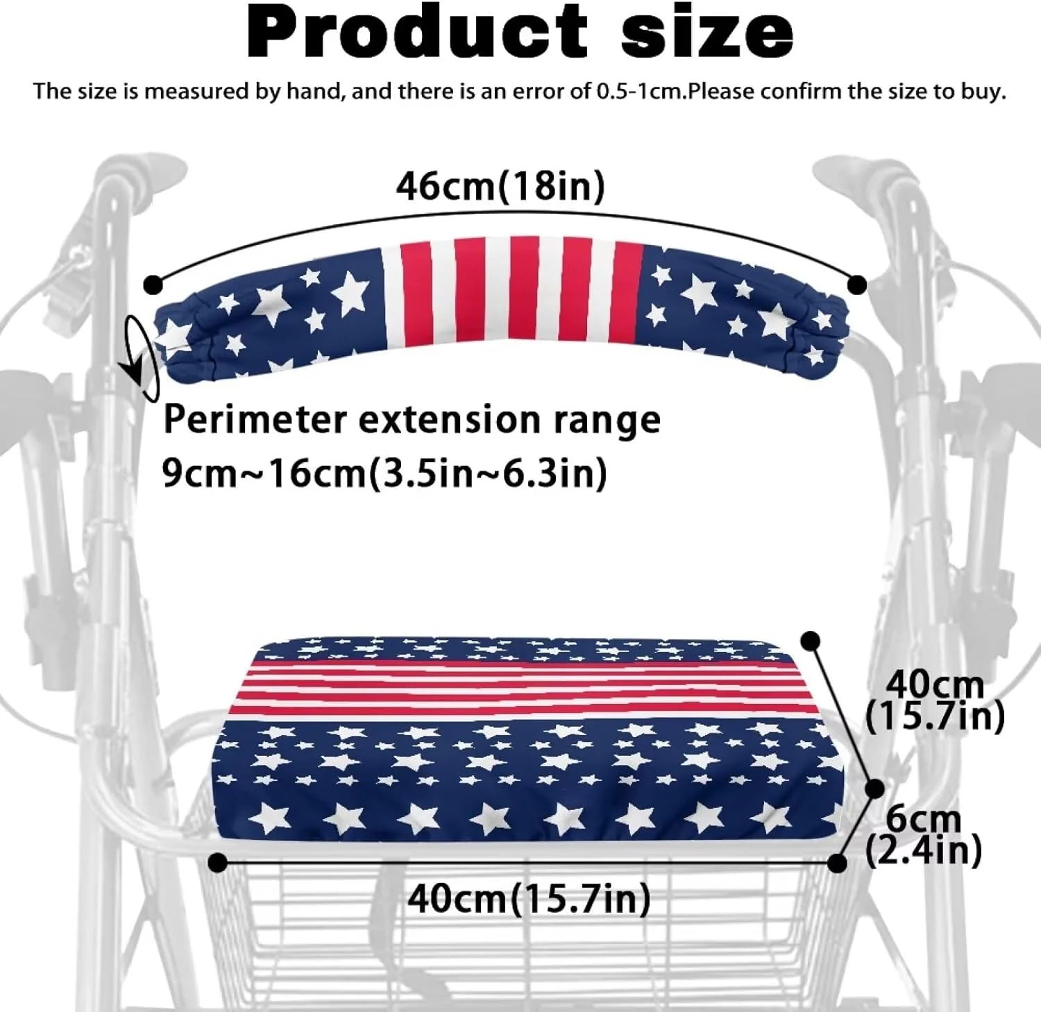 لوازم جانبی رولیتور واکر طرح پرچم آمریکا Luarisgur برای سالمندان، روکش صندلی واکر طرح ستاره و راه راه برای خانم ها و آقایان، روکش صندلی و پشتی رولیتور واکر جهانی لوازم جانبی رولیتور واکر طرح پرچم آمریکا Luarisgur برای سالمندان، روکش صندلی واکر طرح ستاره و راه راه برای خانم ها و آقایان، روکش صندلی و پشتی رولیتور واکر جهانی