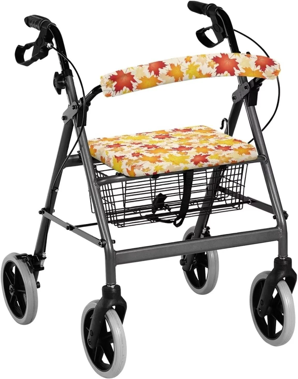 روکش صندلی واکر Luarisgur با طرح برگ های پاییزی، لوازم جانبی واکر مناسب سالمندان، روکش های یونیورسال صندلی و پشتی رولیتور واکر برای بانوان، تزئینات واکر مخصوص روز شکرگزاری روکش صندلی واکر Luarisgur با طرح برگ های پاییزی، لوازم جانبی واکر مناسب سالمندان، روکش های یونیورسال صندلی و پشتی رولیتور واکر برای بانوان، تزئینات واکر مخصوص روز شکرگزاری