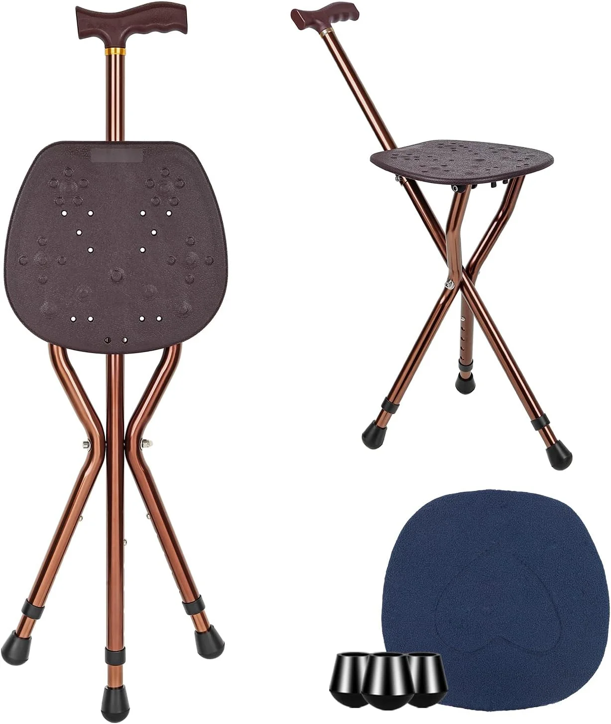 عصای پیاده روی صندلی دار LINGTHIN با ظرفیت 200 کیلوگرم، تخته صندلی بزرگ با قابلیت تنظیم ارتفاع، عصای پیاده روی تاشو با صندلی، عصا و چهارپایه دو منظوره برای مردان مسن، افراد معلول و نقاهت. عصای پیاده روی صندلی دار LINGTHIN با ظرفیت 200 کیلوگرم، تخته صندلی بزرگ با قابلیت تنظیم ارتفاع، عصای پیاده روی تاشو با صندلی، عصا و چهارپایه دو منظوره برای مردان مسن، افراد معلول و نقاهت.