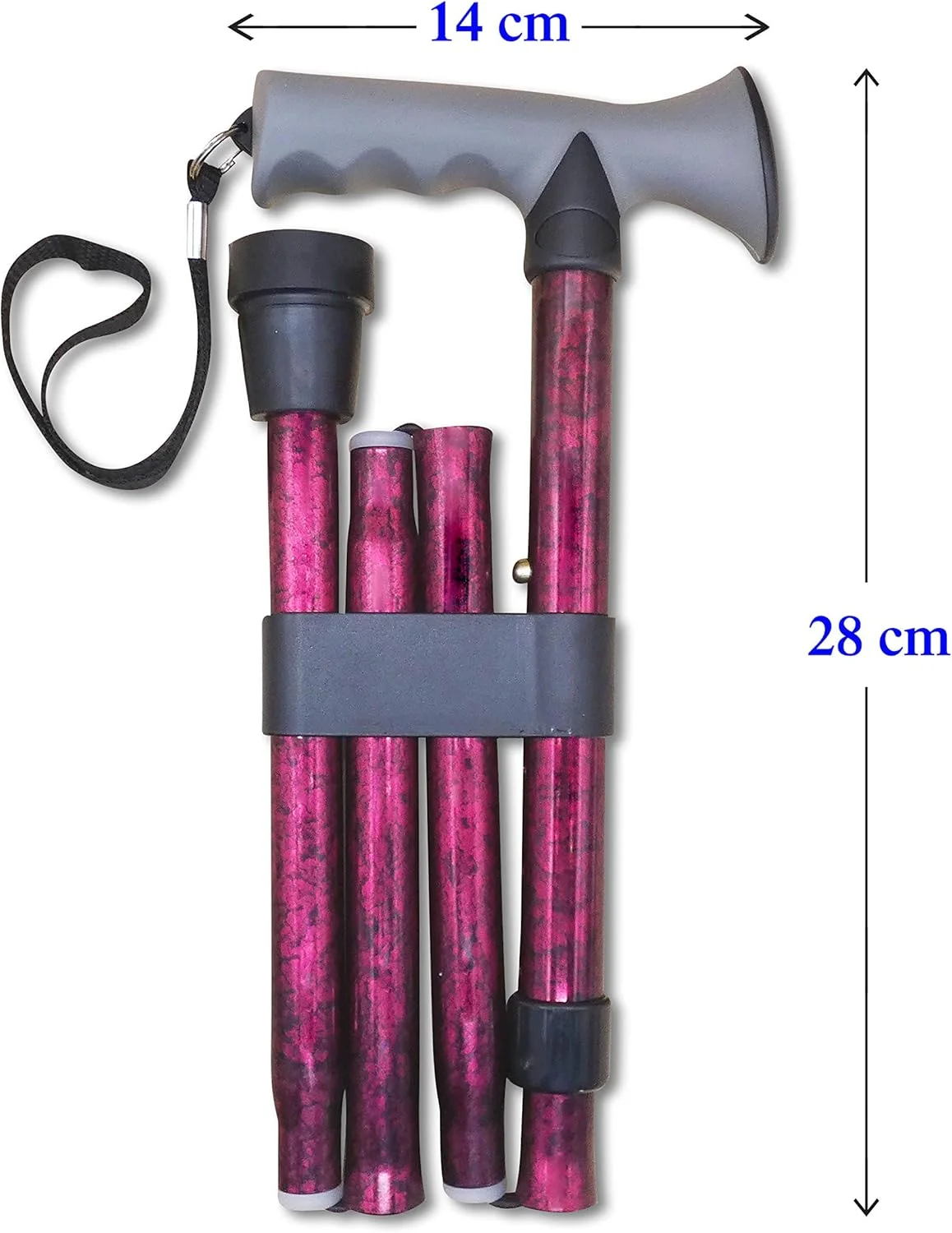 عصای پیاده روی لایف هلث کر با دسته ژله ای راحت برای آرتروز، برای سالمندان و معلولین، تاشو با ارتفاع قابل تنظیم، مشکی ساده، مناسب دست راست یا چپ، با نوک لاستیکی ضد لغزش، بند مچی، سبک وزن عصای پیاده روی لایف هلث کر با دسته ژله ای راحت برای آرتروز، برای سالمندان و معلولین، تاشو با ارتفاع قابل تنظیم، مشکی ساده، مناسب دست راست یا چپ، با نوک لاستیکی ضد لغزش، بند مچی، سبک وزن