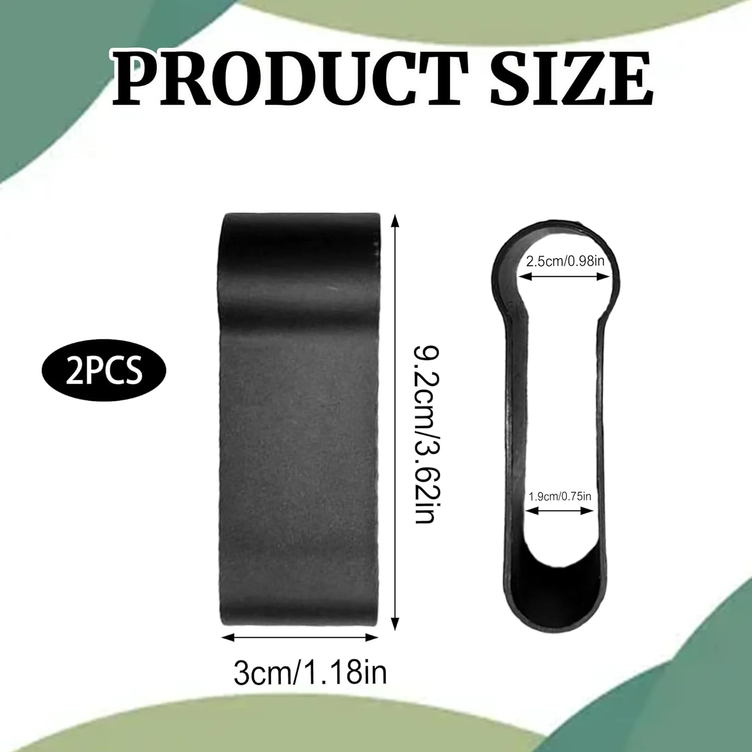 نگهدارنده عصا پیاده روی 2 عددی، بادوام، سبک وزن، پلاستیکی، قابل استفاده مجدد، نصب و برداشتن آسان، لوازم جانبی عصا برای عصاهای تاشو، باتوم های کوهنوردی، عصا، عصاهای فلزی و پلاستیکی (مشکی)