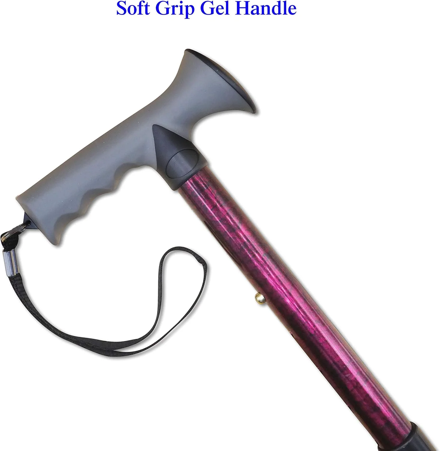 عصای پیاده روی لایف هلث کر با دسته ژله ای راحت برای آرتروز، برای سالمندان و معلولین، تاشو با ارتفاع قابل تنظیم، مشکی ساده، مناسب دست راست یا چپ، با نوک لاستیکی ضد لغزش، بند مچی، سبک وزن عصای پیاده روی لایف هلث کر با دسته ژله ای راحت برای آرتروز، برای سالمندان و معلولین، تاشو با ارتفاع قابل تنظیم، مشکی ساده، مناسب دست راست یا چپ، با نوک لاستیکی ضد لغزش، بند مچی، سبک وزن