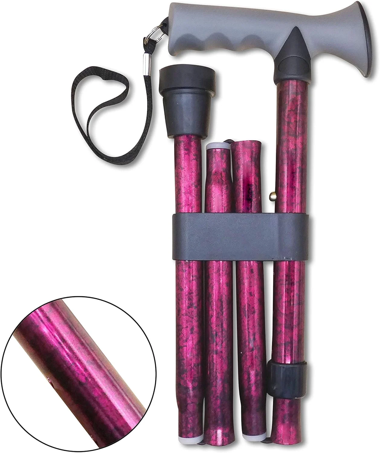 عصای پیاده روی لایف هلث کر با دسته ژله ای راحت برای آرتروز، برای سالمندان و معلولین، تاشو با ارتفاع قابل تنظیم، مشکی ساده، مناسب دست راست یا چپ، با نوک لاستیکی ضد لغزش، بند مچی، سبک وزن عصای پیاده روی لایف هلث کر با دسته ژله ای راحت برای آرتروز، برای سالمندان و معلولین، تاشو با ارتفاع قابل تنظیم، مشکی ساده، مناسب دست راست یا چپ، با نوک لاستیکی ضد لغزش، بند مچی، سبک وزن