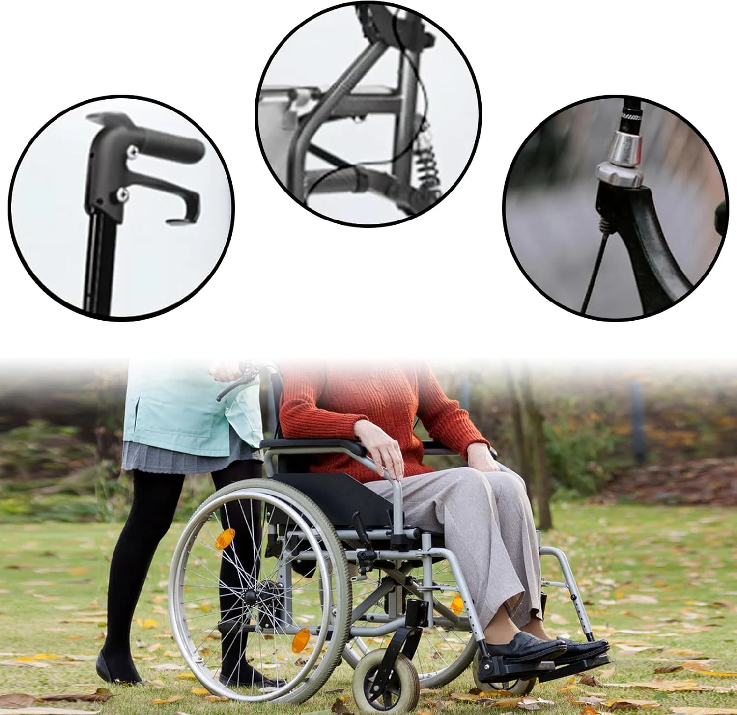 مجموعه 12 عددی کابل ترمز جایگزین KOOLEVER برای اسکوتر واکر و دوچرخه، کابل ترمز یونیورسال 45 اینچی، ایده آل برای اکثر رولیتورها، لوازم جانبی ضروری رولیتور برای افزایش تحرک و ایمنی