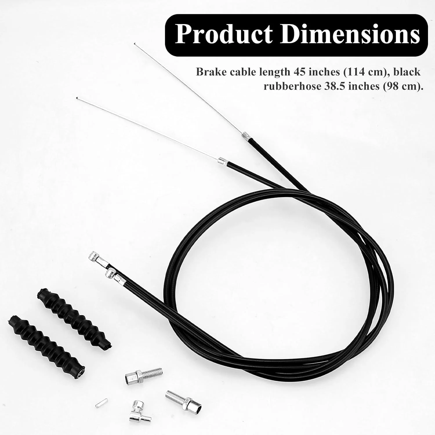 کابل ترمز رولیتور KALIONE، بسته 2 عددی، قطعات جایگزین کابل ترمز، کابل ترمز 41 اینچی، قطعات واکر رولیتور، کابل ترمز برای ویلچر تاشو رولیتور، قطعات واکر درایو کابل جهانی (14 عدد 1 جفت)