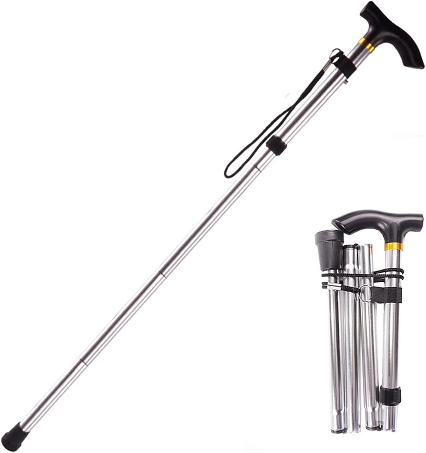 عصای پیاده روی JMSL برای سالمندان - عصای تاشو - عصای کوهنوردی تلسکوپی - عصای ضد لغزش - آلیاژ آلومینیوم 85-95 سانتی متر - 5 مرحله قابل تنظیم عصای پیاده روی JMSL برای سالمندان - عصای تاشو - عصای کوهنوردی تلسکوپی - عصای ضد لغزش - آلیاژ آلومینیوم 85-95 سانتی متر - 5 مرحله قابل تنظیم