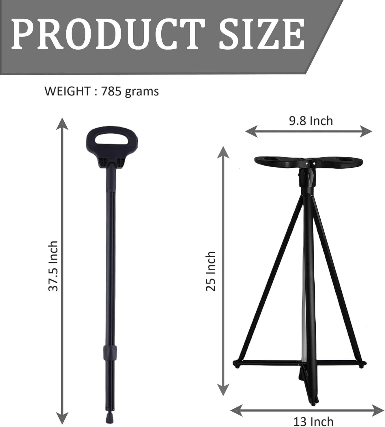 عصای پیاده روی تاشو ایکتو با صندلی، عصا صندلی شو، آلومینیوم سبک و طراحی ارگونومیک، عصای پیاده روی جمع شونده برای سالمندان، مسافرت در فضای باز، پیاده روی، 95 سانتی متر عصای پیاده روی تاشو ایکتو با صندلی، عصا صندلی شو، آلومینیوم سبک و طراحی ارگونومیک، عصای پیاده روی جمع شونده برای سالمندان، مسافرت در فضای باز، پیاده روی، 95 سانتی متر