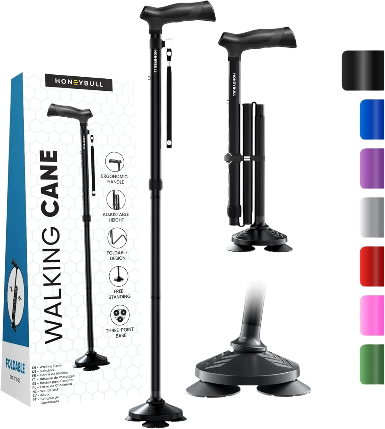 عصای پیاده روی تاشو هانی بال برای آقایان و بانوان - تاشو، قابل تنظیم، جمع شونده، عصای ایستاده آزاد، نوک محوری، مقاوم، به همراه کیف مسافرتی | عصا های پیاده روی، عصاهای تاشو برای سالمندان و بزرگسالان عصای پیاده روی تاشو هانی بال برای آقایان و بانوان - تاشو، قابل تنظیم، جمع شونده، عصای ایستاده آزاد، نوک محوری، مقاوم، به همراه کیف مسافرتی | عصا های پیاده روی، عصاهای تاشو برای سالمندان و بزرگسالان