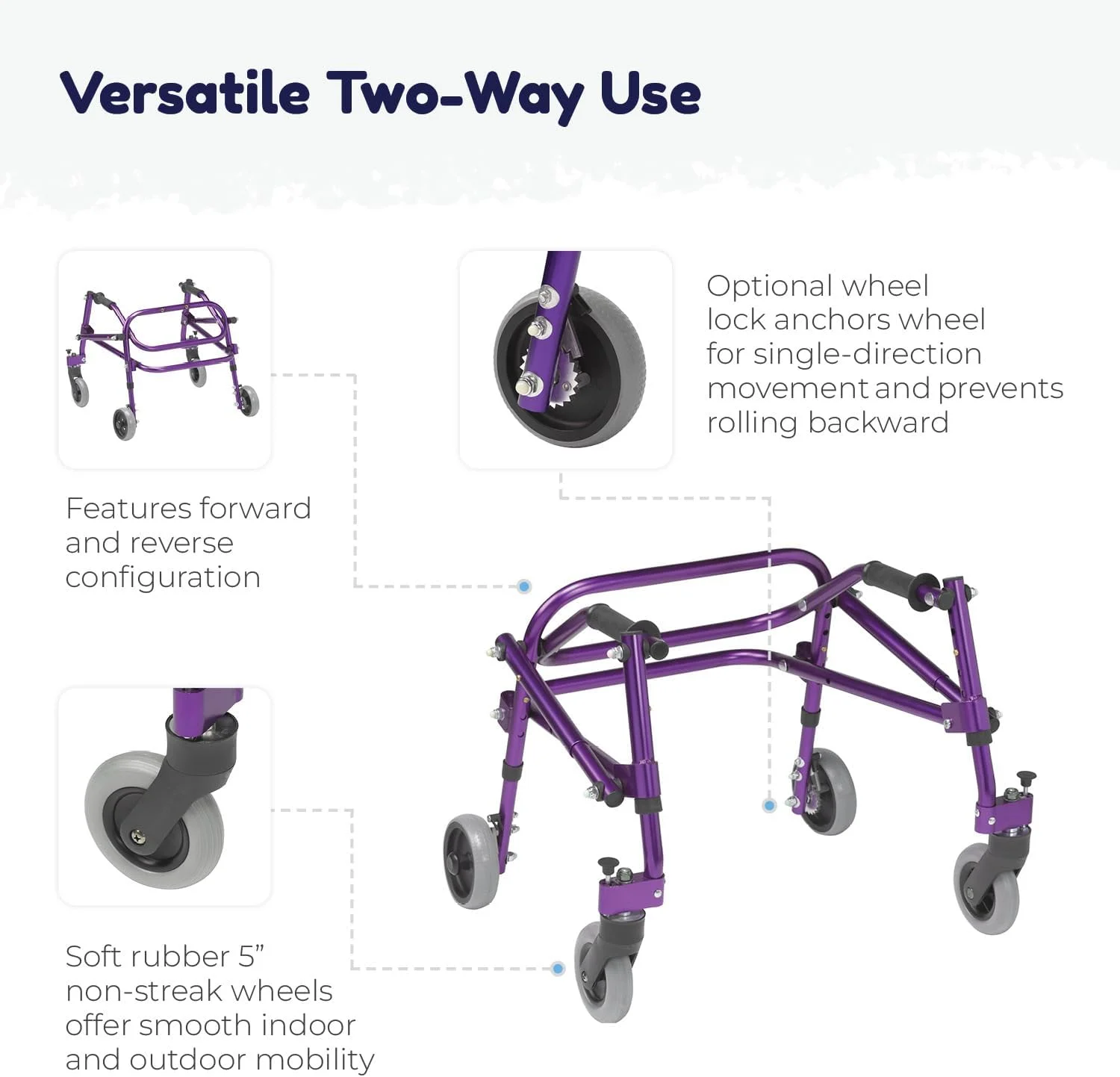 واکر خلفی نیمبو با الهام از درایو مدیکال KA1200-2GKB - واکر اطفال برای کودکان، آبی شوالیه واکر خلفی نیمبو با الهام از درایو مدیکال KA1200-2GKB - واکر اطفال برای کودکان، آبی شوالیه