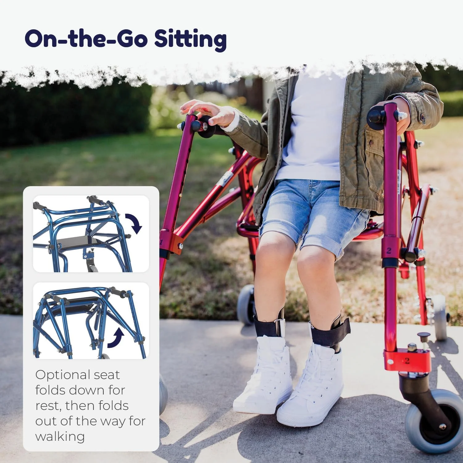 واکر خلفی نیمبو با الهام از درایو مدیکال KA1200-2GKB - واکر اطفال برای کودکان، آبی شوالیه واکر خلفی نیمبو با الهام از درایو مدیکال KA1200-2GKB - واکر اطفال برای کودکان، آبی شوالیه