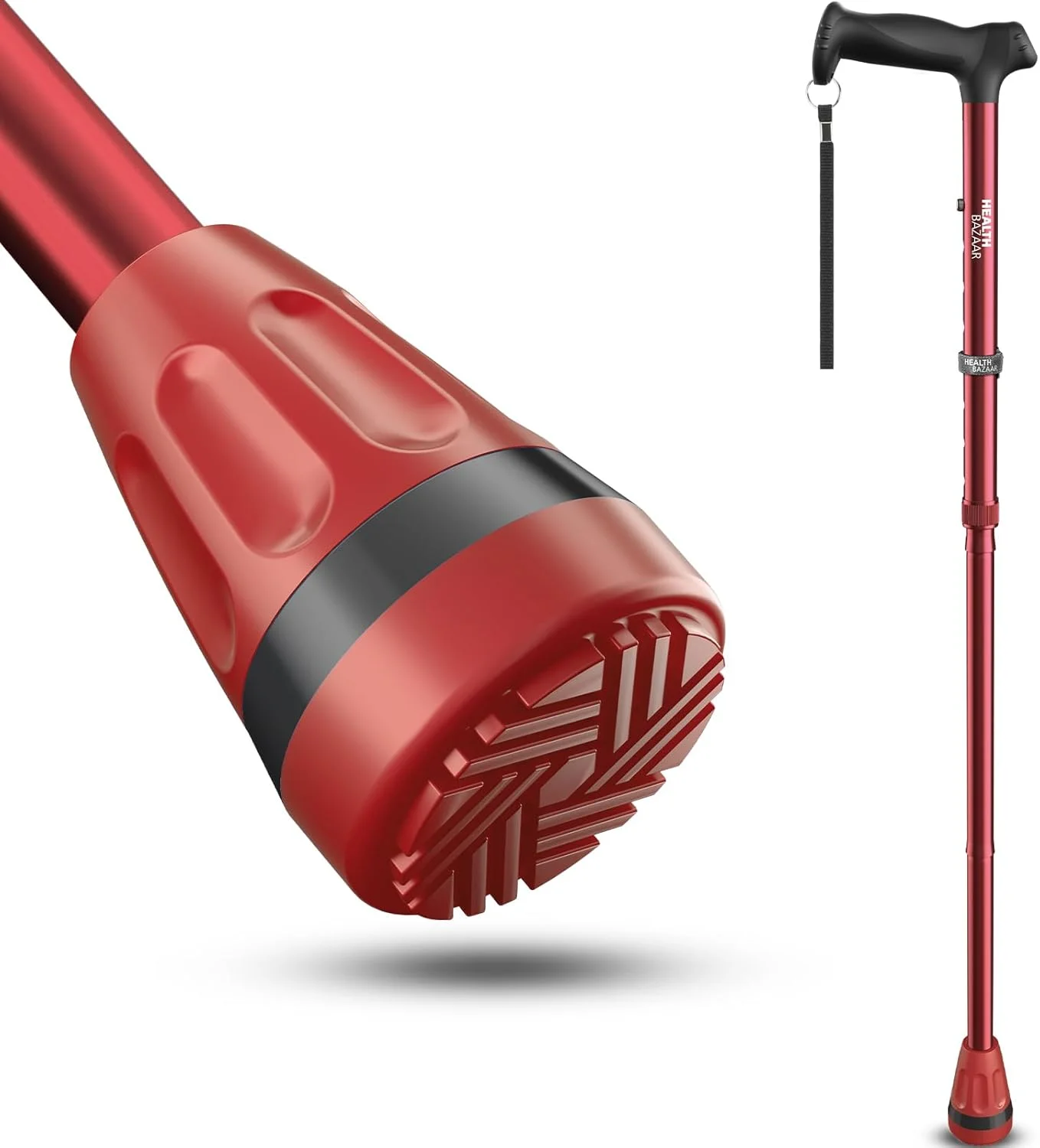 عصای پیاده روی آل گلنده هلث بازار، عصای تاشو برای مردان و زنان، نوک عصای بالشتک هوا، عصای تاشو با دسته های راحت و ضربه گیر عصای پیاده روی آل گلنده هلث بازار، عصای تاشو برای مردان و زنان، نوک عصای بالشتک هوا، عصای تاشو با دسته های راحت و ضربه گیر