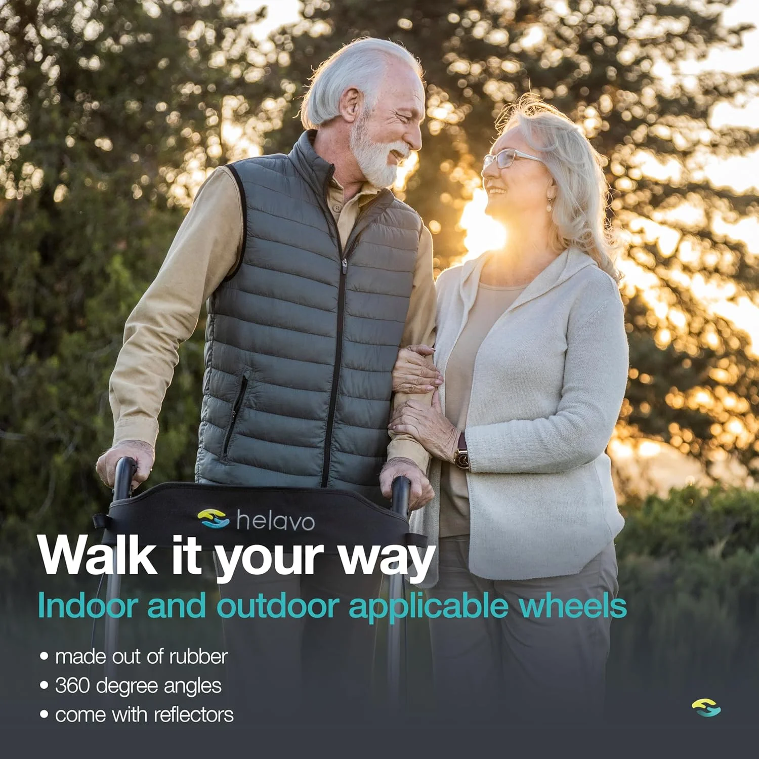 رولیتور تاشو Helavo با صندلی - واکر چرخدار آلومینیومی سبک وزن برای سالمندان و بزرگسالان رولیتور تاشو Helavo با صندلی - واکر چرخدار آلومینیومی سبک وزن برای سالمندان و بزرگسالان