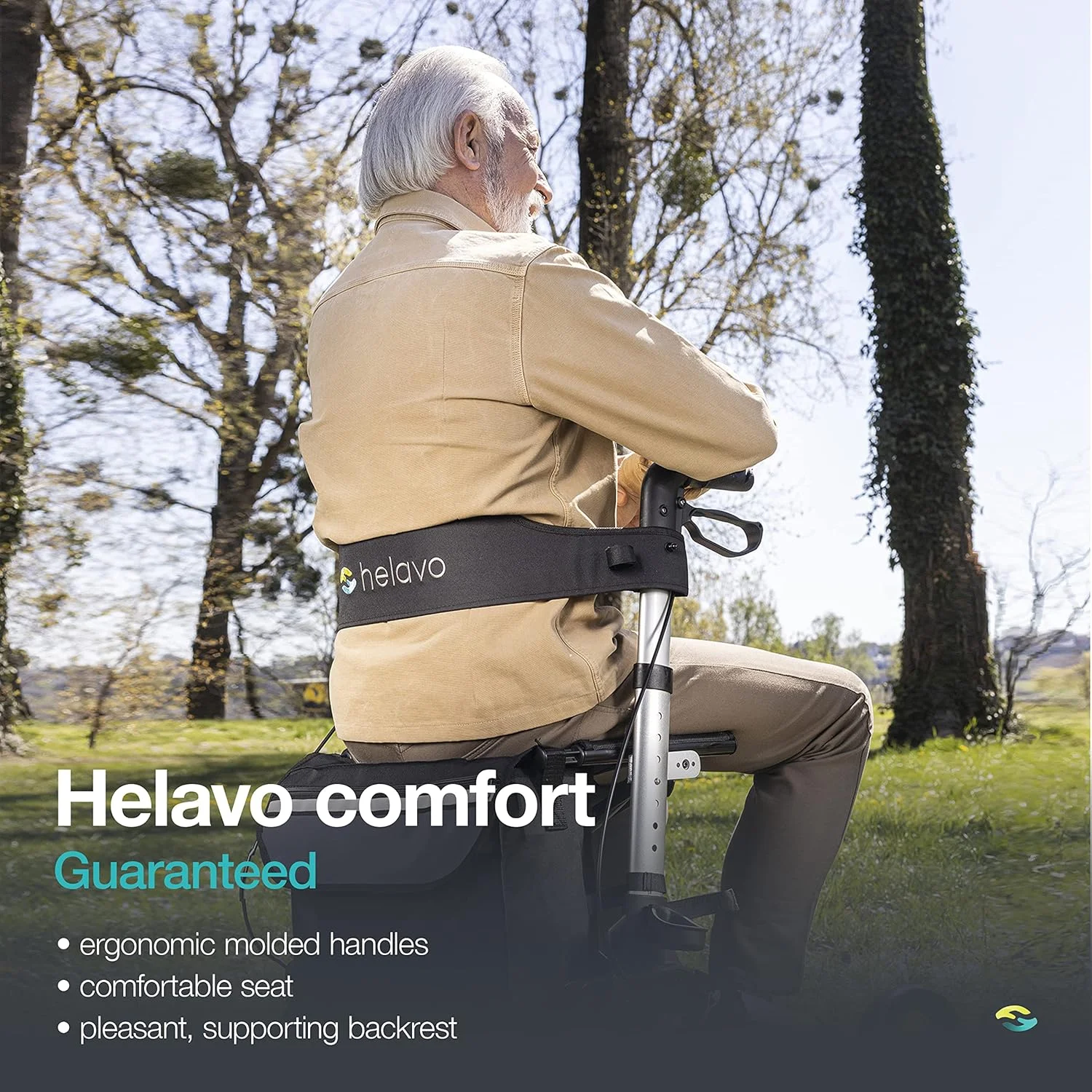 رولیتور تاشو Helavo با صندلی - واکر چرخدار آلومینیومی سبک وزن برای سالمندان و بزرگسالان رولیتور تاشو Helavo با صندلی - واکر چرخدار آلومینیومی سبک وزن برای سالمندان و بزرگسالان