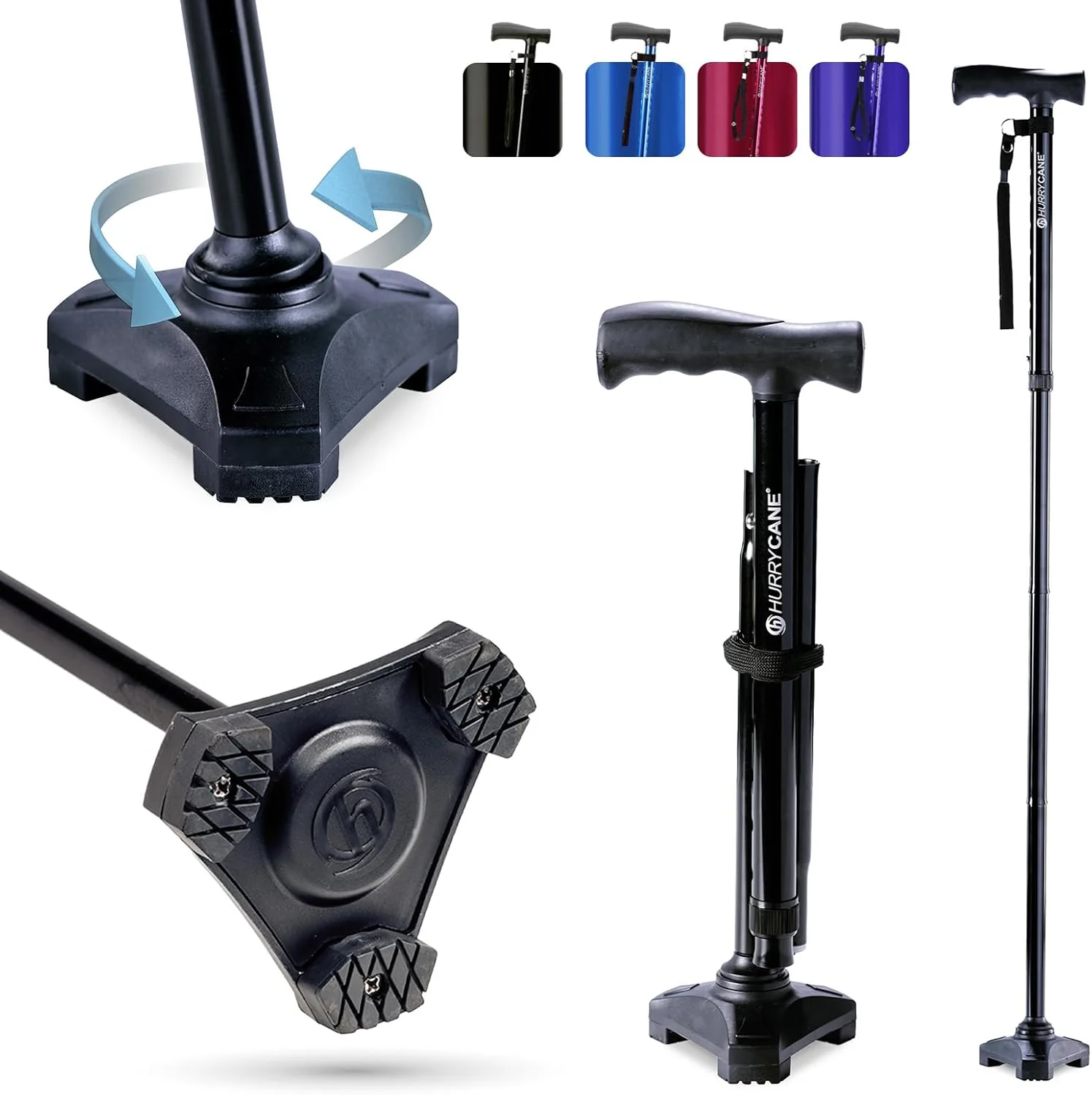 عصای پیاده روی تاشو مدل Freedom Edition با دسته T عصای پیاده روی تاشو مدل Freedom Edition با دسته T