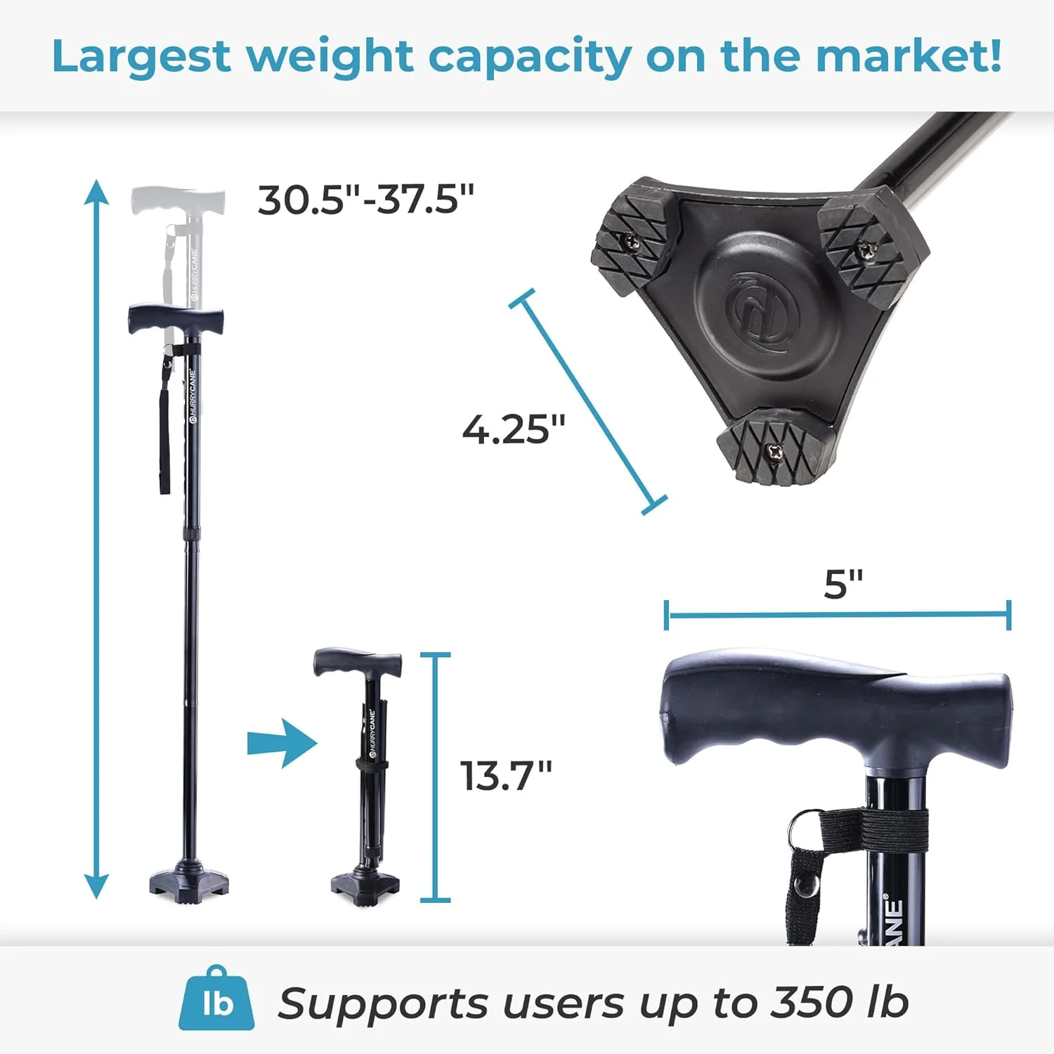 عصای پیاده روی تاشو مدل Freedom Edition با دسته T عصای پیاده روی تاشو مدل Freedom Edition با دسته T