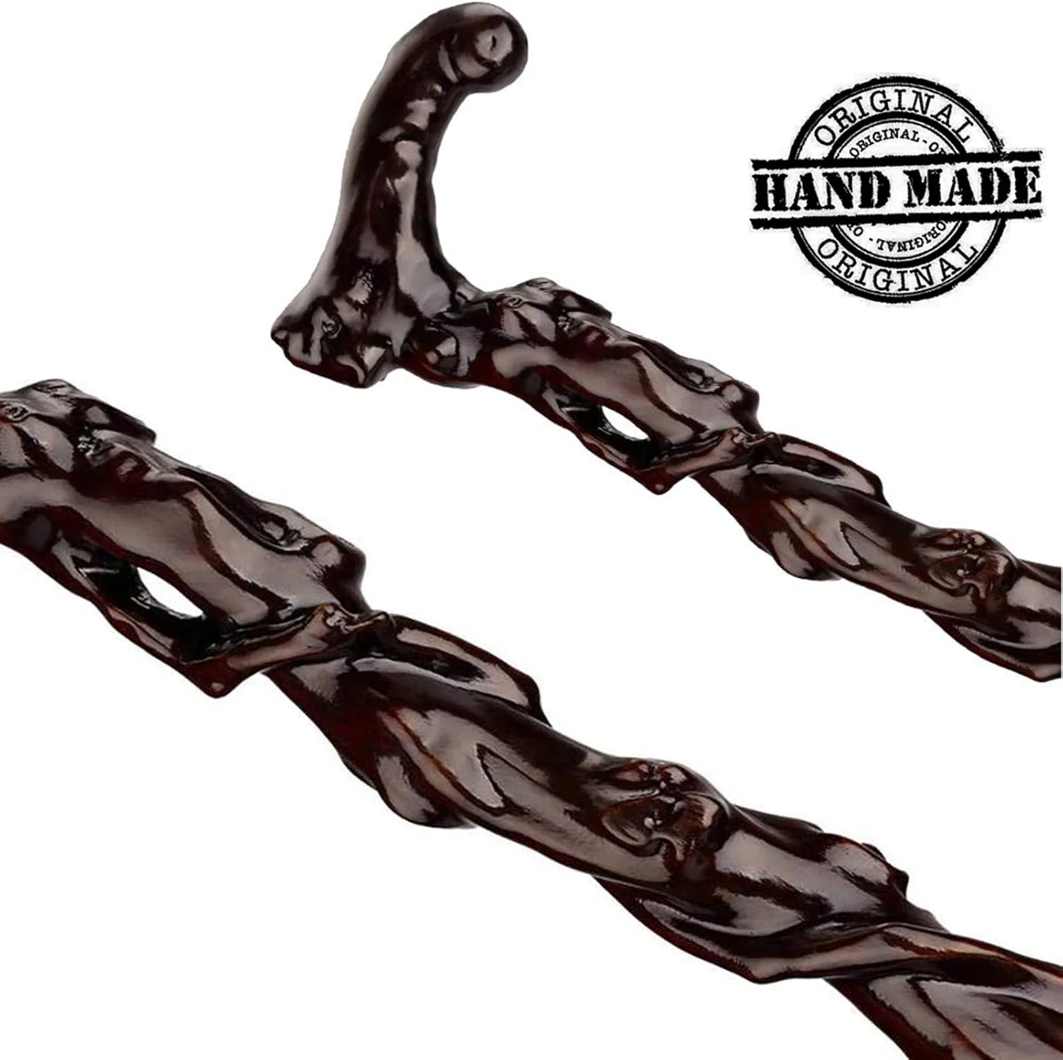 عصای چوبی منبت کاری شده باهو، عصای چوبی دست ساز برای مردان و زنان، عصای پیاده روی شیک با دسته راحت، عصای رترو، عصای پیاده روی با منبت کاری نفیس به عنوان هدیه - قهوه ای عصای چوبی منبت کاری شده باهو، عصای چوبی دست ساز برای مردان و زنان، عصای پیاده روی شیک با دسته راحت، عصای رترو، عصای پیاده روی با منبت کاری نفیس به عنوان هدیه - قهوه ای