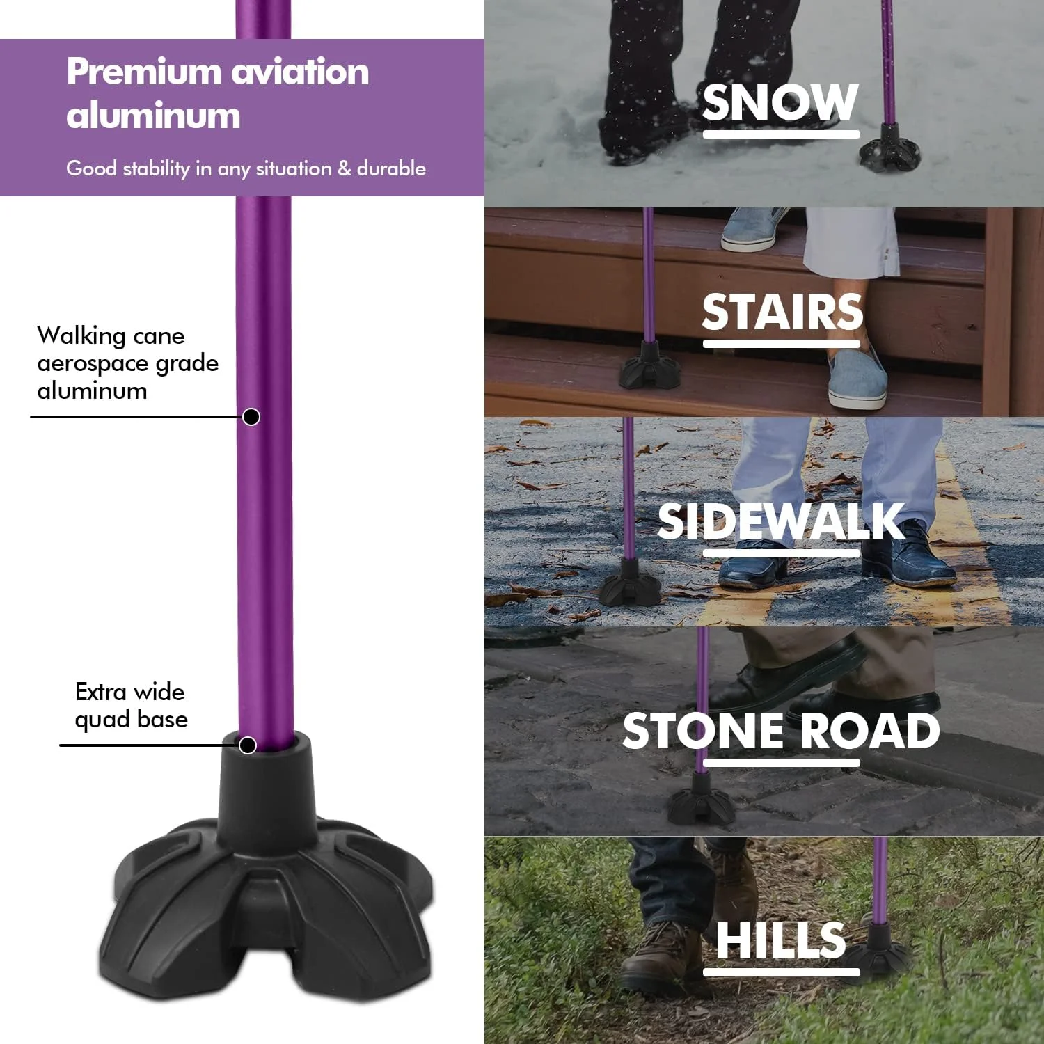 عصای پیاده روی جی پی تی کمپ برای زنان و مردان، سبک و محکم عصای پیاده روی جی پی تی کمپ برای زنان و مردان، سبک و محکم