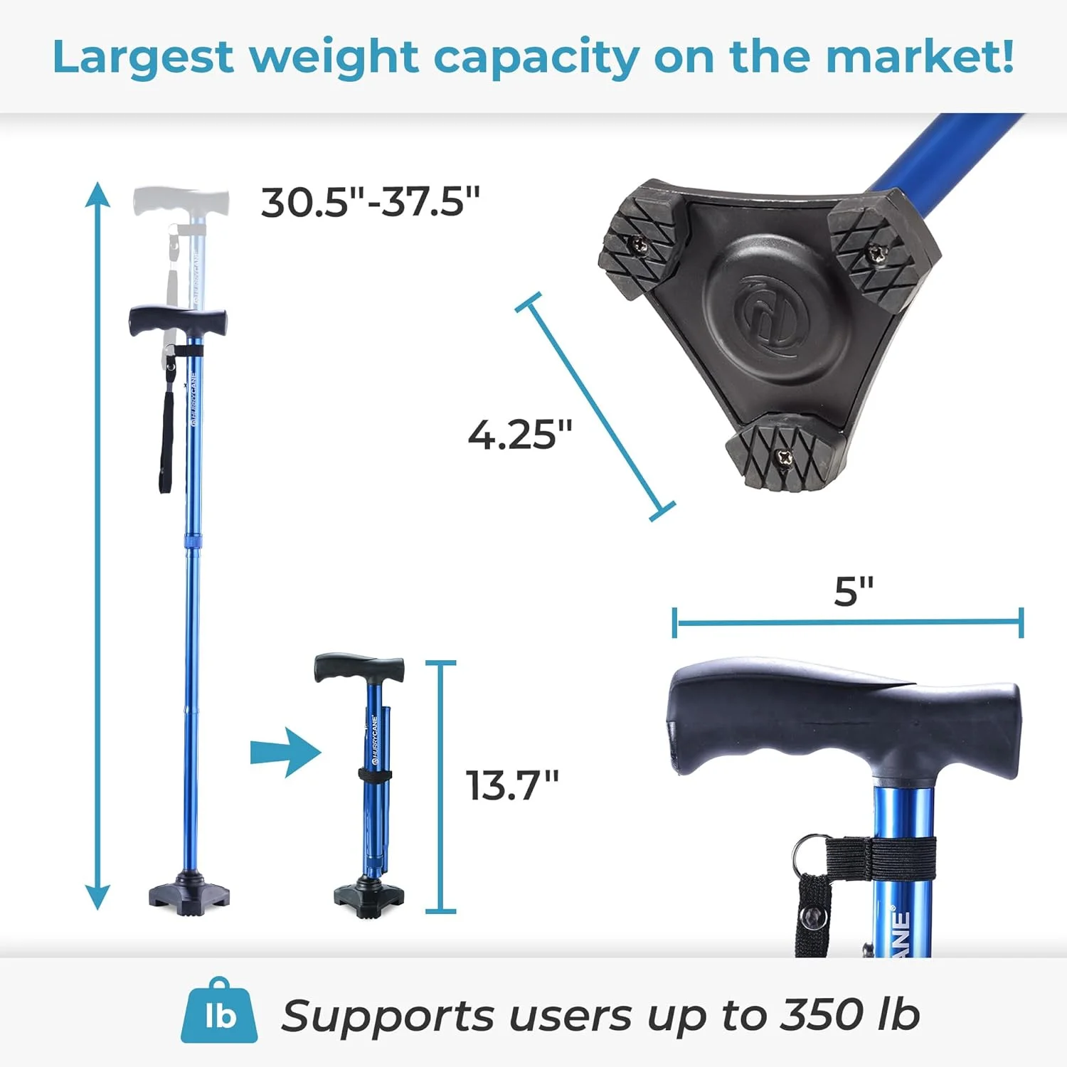 عصای تاشو مدل Freedom Edition با دسته T عصای تاشو مدل Freedom Edition با دسته T