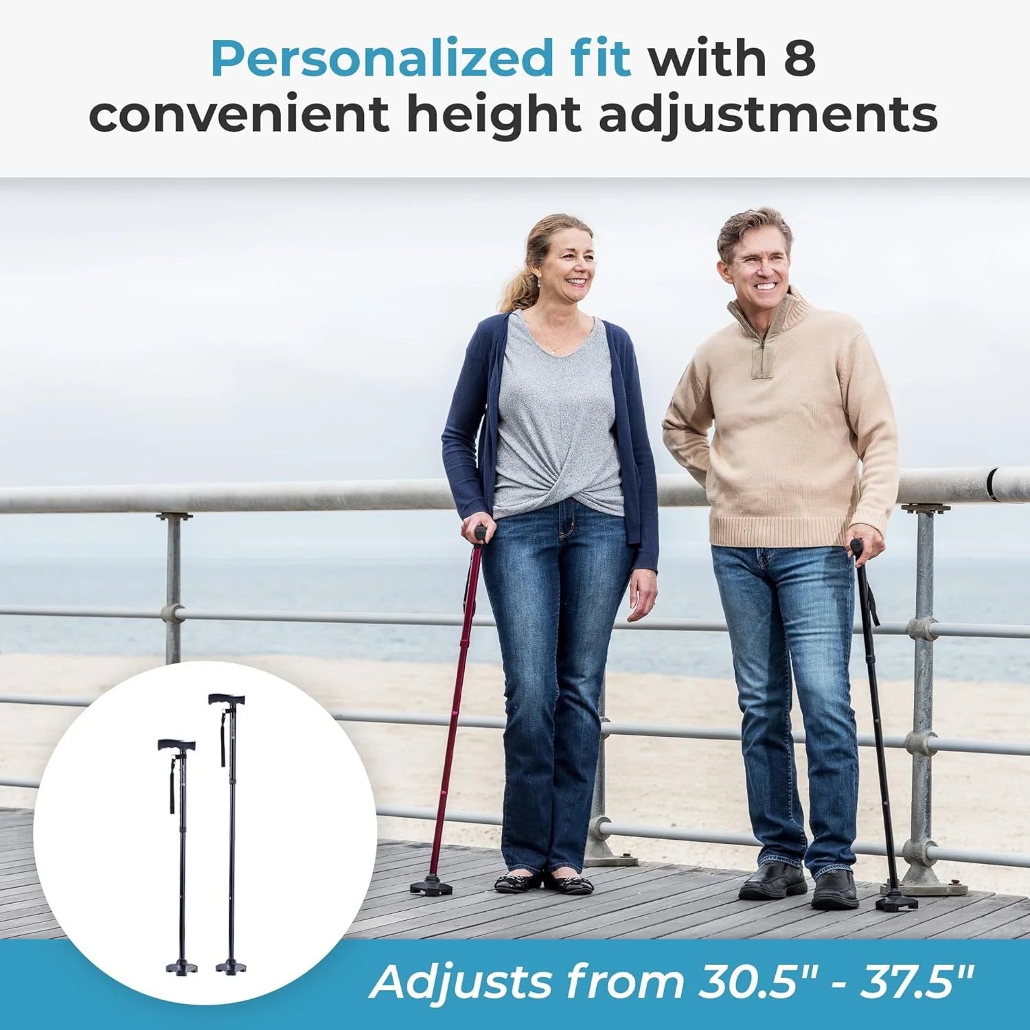 عصای پیاده روی تاشو مدل Freedom Edition با دسته T عصای پیاده روی تاشو مدل Freedom Edition با دسته T