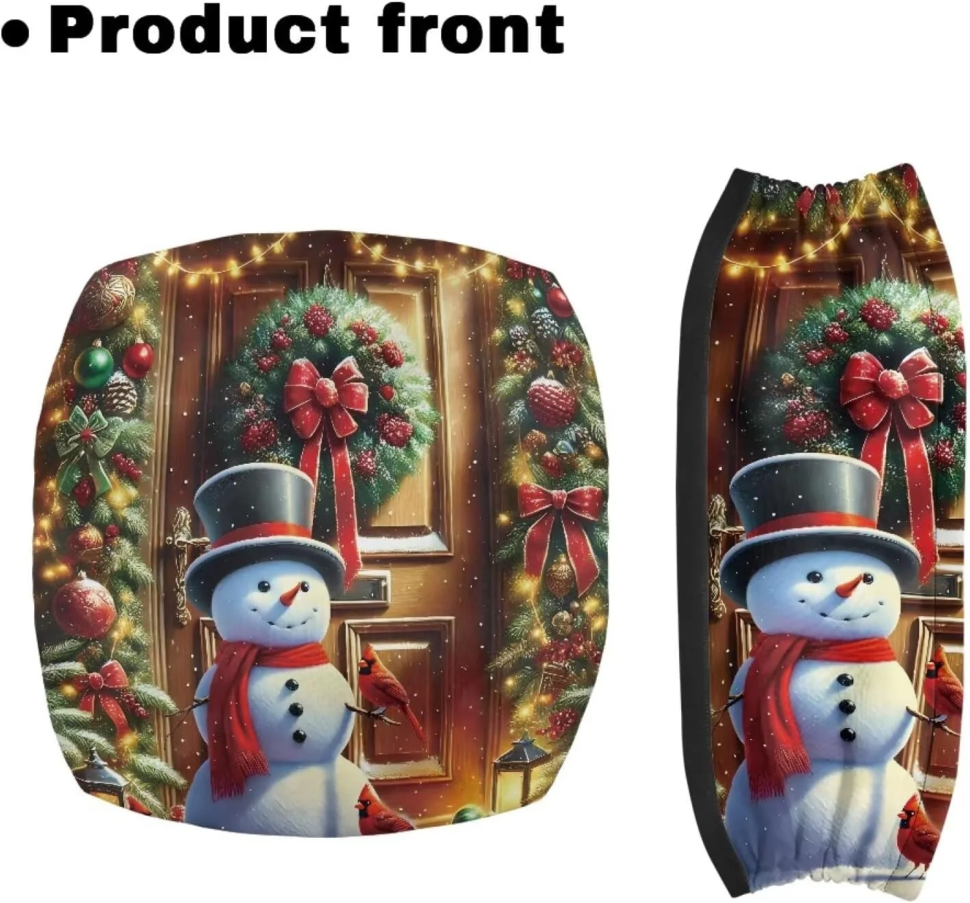 لوازم جانبی واکر کریسمس Gomyblomy برای سالمندان، روکش های نرم صندلی و پشتی واکر رولیتور، طرح آدم برفی، روکش های قابل شستشوی کوسن صندلی برای رولیتورها، دکوراسیون کریسمس برای زنان و مردان