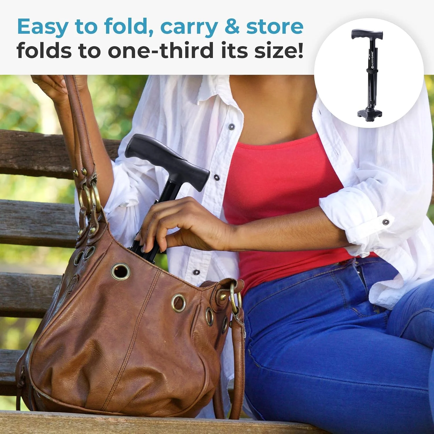 عصای تاشو مدل Freedom Edition با دسته T عصای تاشو مدل Freedom Edition با دسته T