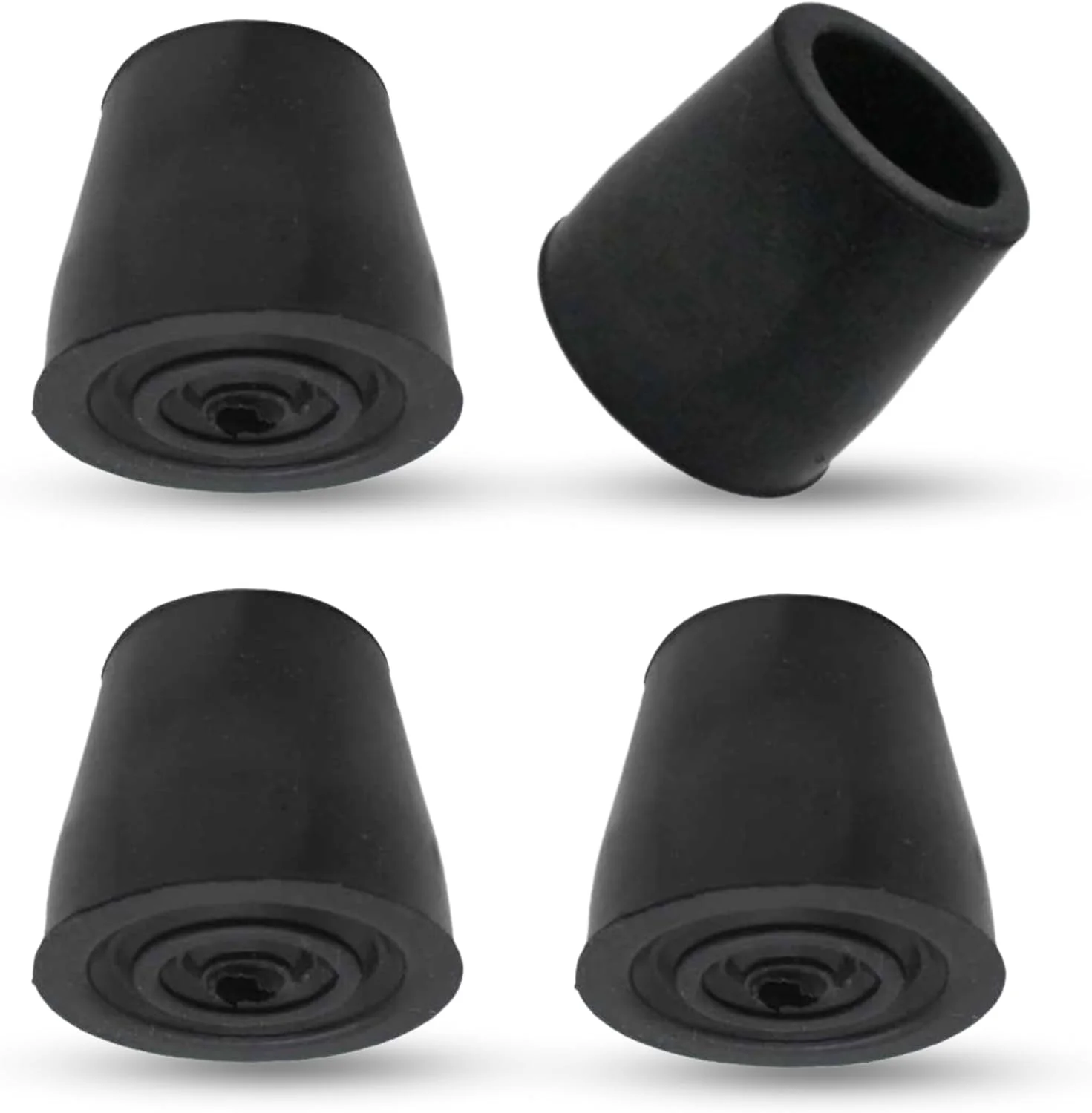 سر عصا Gadgetime USA - نوک های لاستیکی برای عصای کوهنوردی، عصای پیاده روی و عصای سالمندان - جایگزینی نوک عصا - نوک های لاستیکی مشکی برای پشتیبانی - بسته 4 عددی سر عصا Gadgetime USA - نوک های لاستیکی برای عصای کوهنوردی، عصای پیاده روی و عصای سالمندان - جایگزینی نوک عصا - نوک های لاستیکی مشکی برای پشتیبانی - بسته 4 عددی