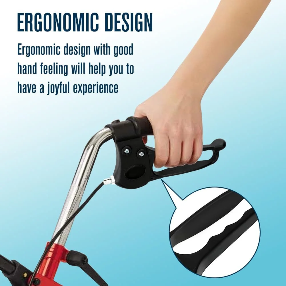 مجموعه دسته ترمز FVRITO، بسته 2 عددی، جایگزین دسته ترمز برای واکر چرخدار، ویلچر حمل و نقل، واکرهای زانو، رولیتور تاشو 4 چرخ Medline Lumex، لوازم جانبی پزشکی سالمندان با کابل 41 اینچی