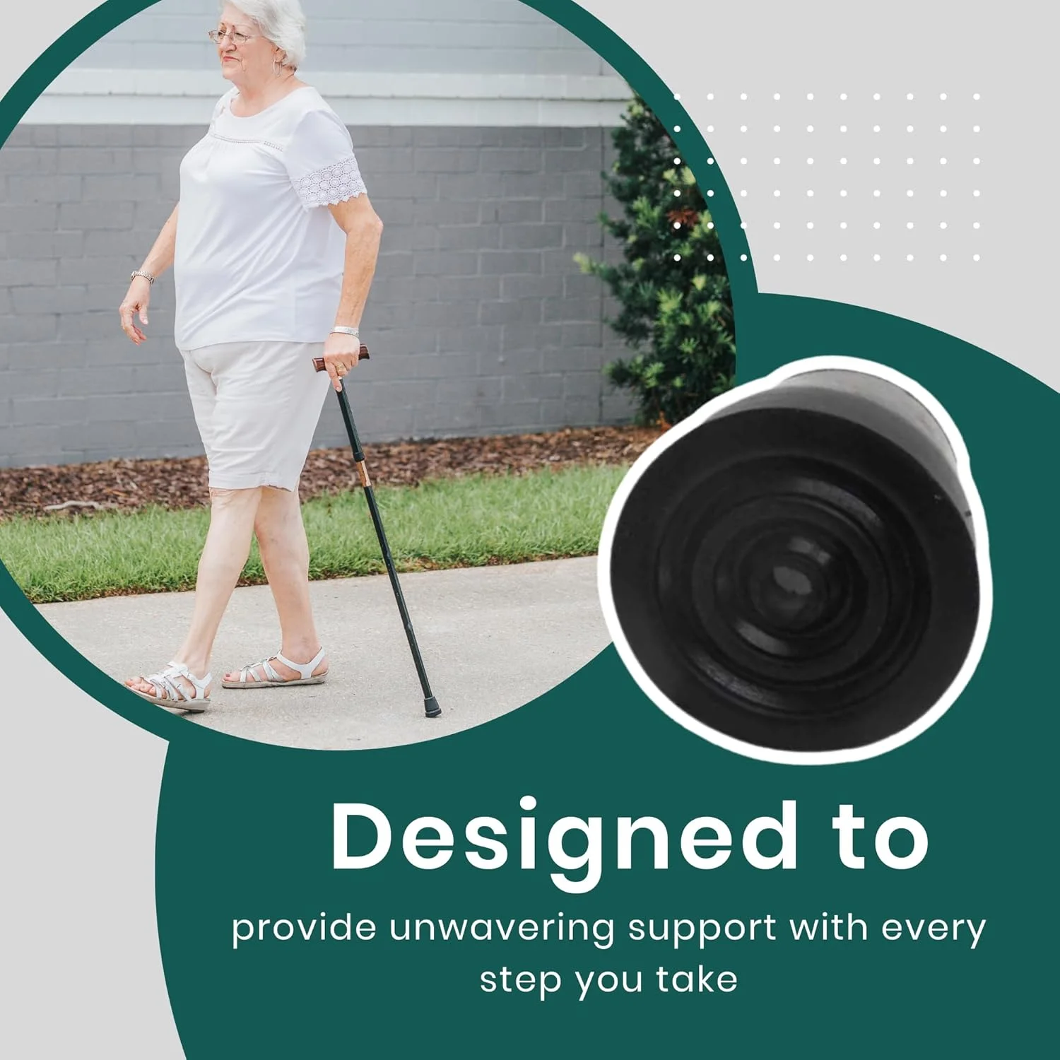 سر عصا Gadgetime USA - نوک های لاستیکی برای عصای کوهنوردی، عصای پیاده روی و عصای سالمندان - جایگزینی نوک عصا - نوک های لاستیکی مشکی برای پشتیبانی - بسته 4 عددی سر عصا Gadgetime USA - نوک های لاستیکی برای عصای کوهنوردی، عصای پیاده روی و عصای سالمندان - جایگزینی نوک عصا - نوک های لاستیکی مشکی برای پشتیبانی - بسته 4 عددی