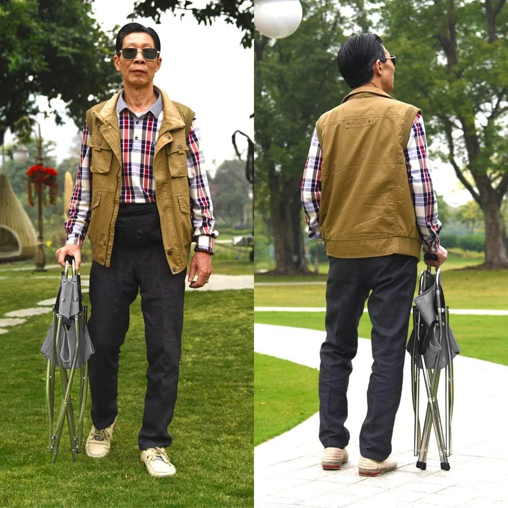 عصای تاشو فرشوره مدل FR-CC3306SXLP با قابلیت تبدیل به صندلی، مناسب برای سطوح ناهموار و ایجاد ثبات