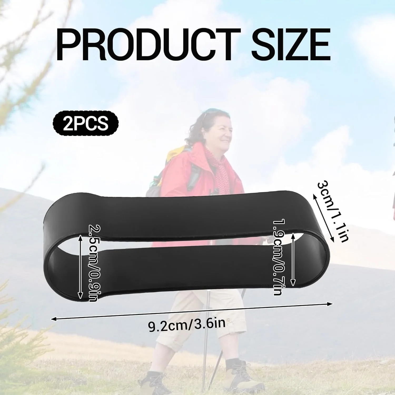 2 عدد نگهدارنده عصای تاشو، گیره پلاستیکی مشکی برای عصا و لوازم جانبی عصا 2 عدد نگهدارنده عصای تاشو، گیره پلاستیکی مشکی برای عصا و لوازم جانبی عصا