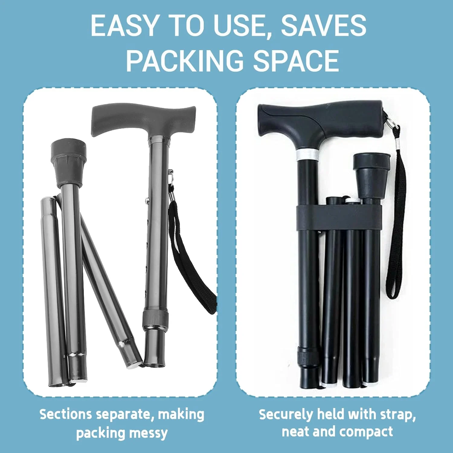 2 عدد نگهدارنده عصای تاشو، گیره پلاستیکی مشکی برای عصا و لوازم جانبی عصا 2 عدد نگهدارنده عصای تاشو، گیره پلاستیکی مشکی برای عصا و لوازم جانبی عصا