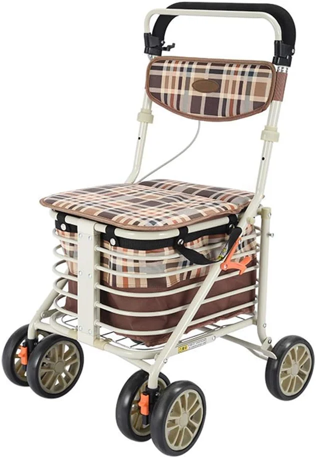 واکر تاشو، واکر چرخ دار آلومینیومی سبک وزن با صندلی جداشدنی و 4 چرخ، با قابلیت تنظیم ارتفاع یک سورپرایز کوچک واکر تاشو، واکر چرخ دار آلومینیومی سبک وزن با صندلی جداشدنی و 4 چرخ، با قابلیت تنظیم ارتفاع یک سورپرایز کوچک