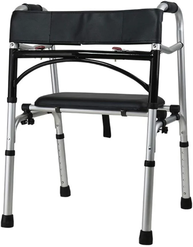 واکر تاشو با قابلیت تنظیم ارتفاع و چرخ، مناسب برای افراد مسن یا تمرین توانبخشی - سورپرایز کوچک واکر تاشو با قابلیت تنظیم ارتفاع و چرخ، مناسب برای افراد مسن یا تمرین توانبخشی - سورپرایز کوچک