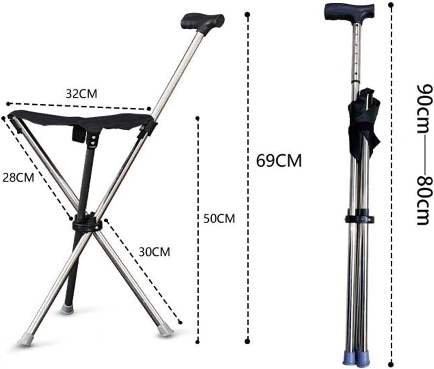 صندلی تاشو با پایه عصایی، عصا با صندلی، عصای پیاده روی تاشو برای مسافرت، عصای تعادلی سبک وزن 150 کیلوگرمی، عصای پیاده روی یونیسکس برای سالمندان، عصا و صندلی 2 در 1 سبک وزن صندلی تاشو با پایه عصایی، عصا با صندلی، عصای پیاده روی تاشو برای مسافرت، عصای تعادلی سبک وزن 150 کیلوگرمی، عصای پیاده روی یونیسکس برای سالمندان، عصا و صندلی 2 در 1 سبک وزن