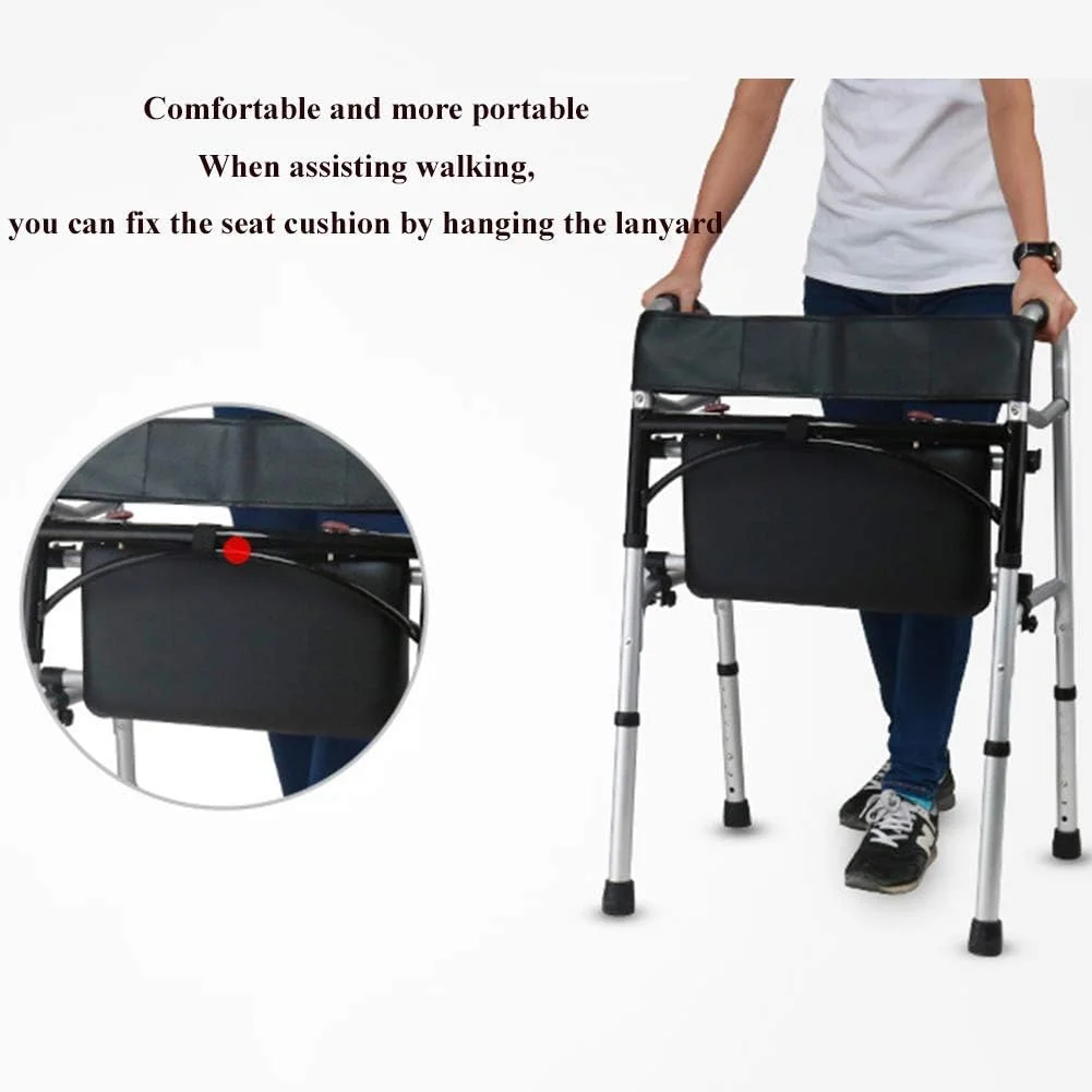 واکر تاشو با قابلیت تنظیم ارتفاع و چرخ، مناسب برای افراد مسن یا تمرین توانبخشی - سورپرایز کوچک