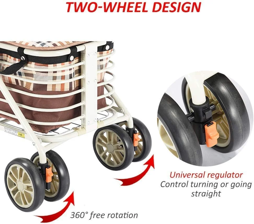 واکر تاشو، واکر چرخ دار آلومینیومی سبک وزن با صندلی جداشدنی و 4 چرخ، با قابلیت تنظیم ارتفاع یک سورپرایز کوچک واکر تاشو، واکر چرخ دار آلومینیومی سبک وزن با صندلی جداشدنی و 4 چرخ، با قابلیت تنظیم ارتفاع یک سورپرایز کوچک
