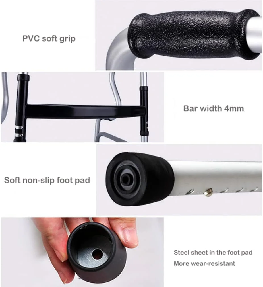 واکر رولیتور اسمن عصای پیاده روی چند منظوره قابل حمل آلیاژ آلومینیومی کمک به راه رفتن توانبخشی دستگاه راه رفتن سالمندان واکر صندلی قابل تنظیم واکر چرخ دار فولادی واکر رولیتور اسمن عصای پیاده روی چند منظوره قابل حمل آلیاژ آلومینیومی کمک به راه رفتن توانبخشی دستگاه راه رفتن سالمندان واکر صندلی قابل تنظیم واکر چرخ دار فولادی