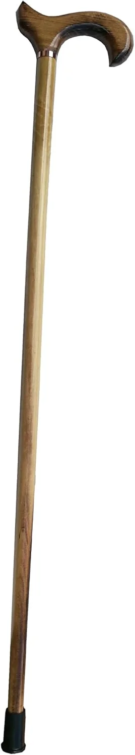 عصای چوبی طرح داربی سوخته مردانه Essential Products با یقه و رنگ چوب طبیعی، ارتفاع 94 سانتی متر (37 اینچ)