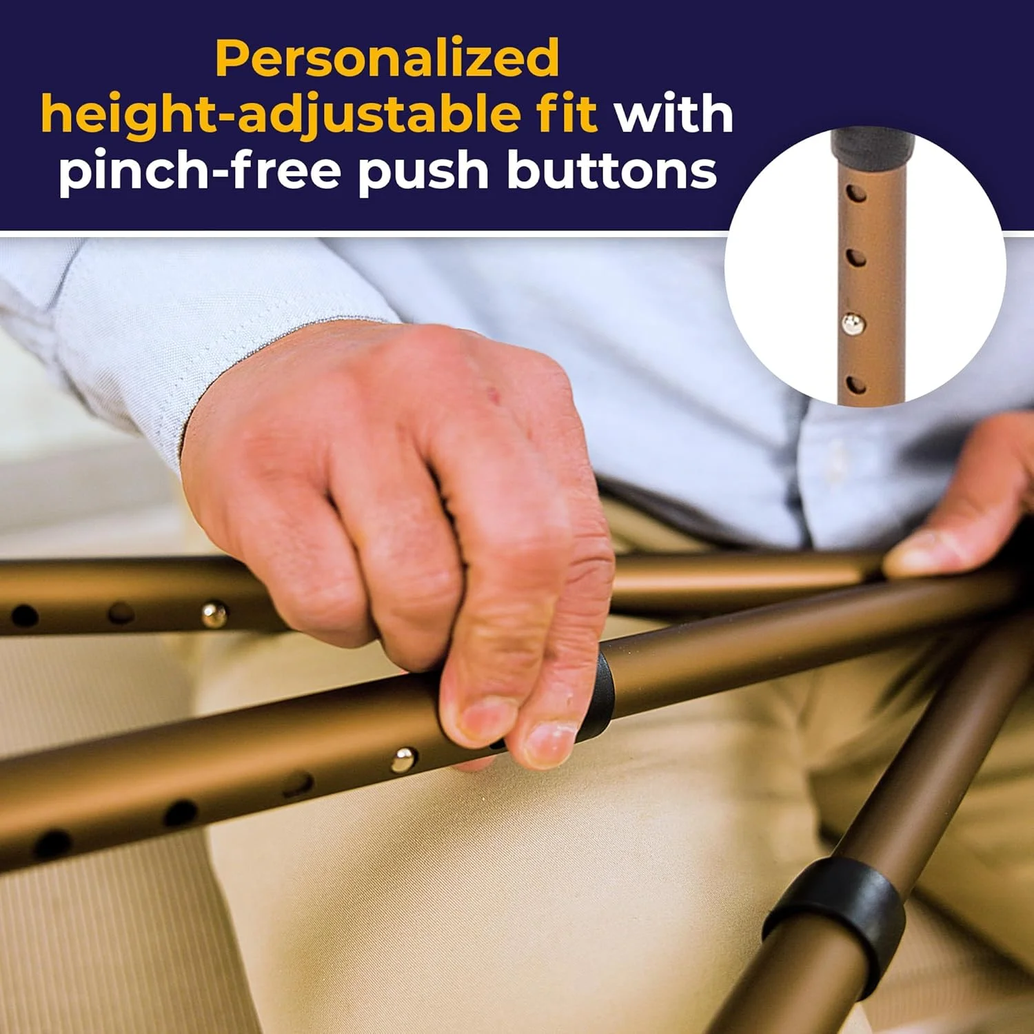 عصای تاشو صندلی دار درایو مدیکال