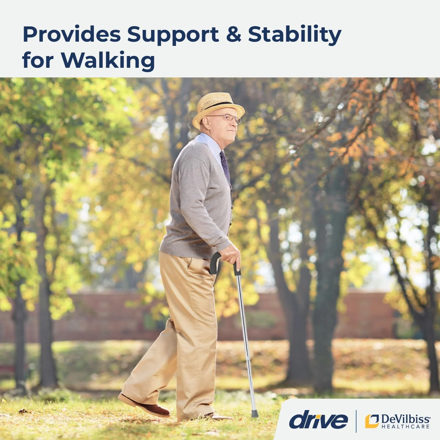 عصای پیاده روی آلومینیومی با دسته گرد و روکش فوم درایو مدیکال، نقره ای عصای پیاده روی آلومینیومی با دسته گرد و روکش فوم درایو مدیکال، نقره ای