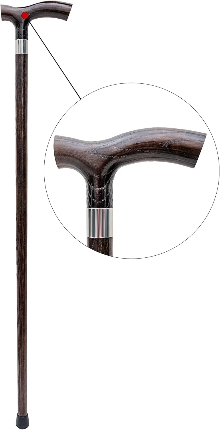 عصای پیاده روی چوبی دست ساز دکتر واتسون با دسته فریتز عصای پیاده روی چوبی دست ساز دکتر واتسون با دسته فریتز