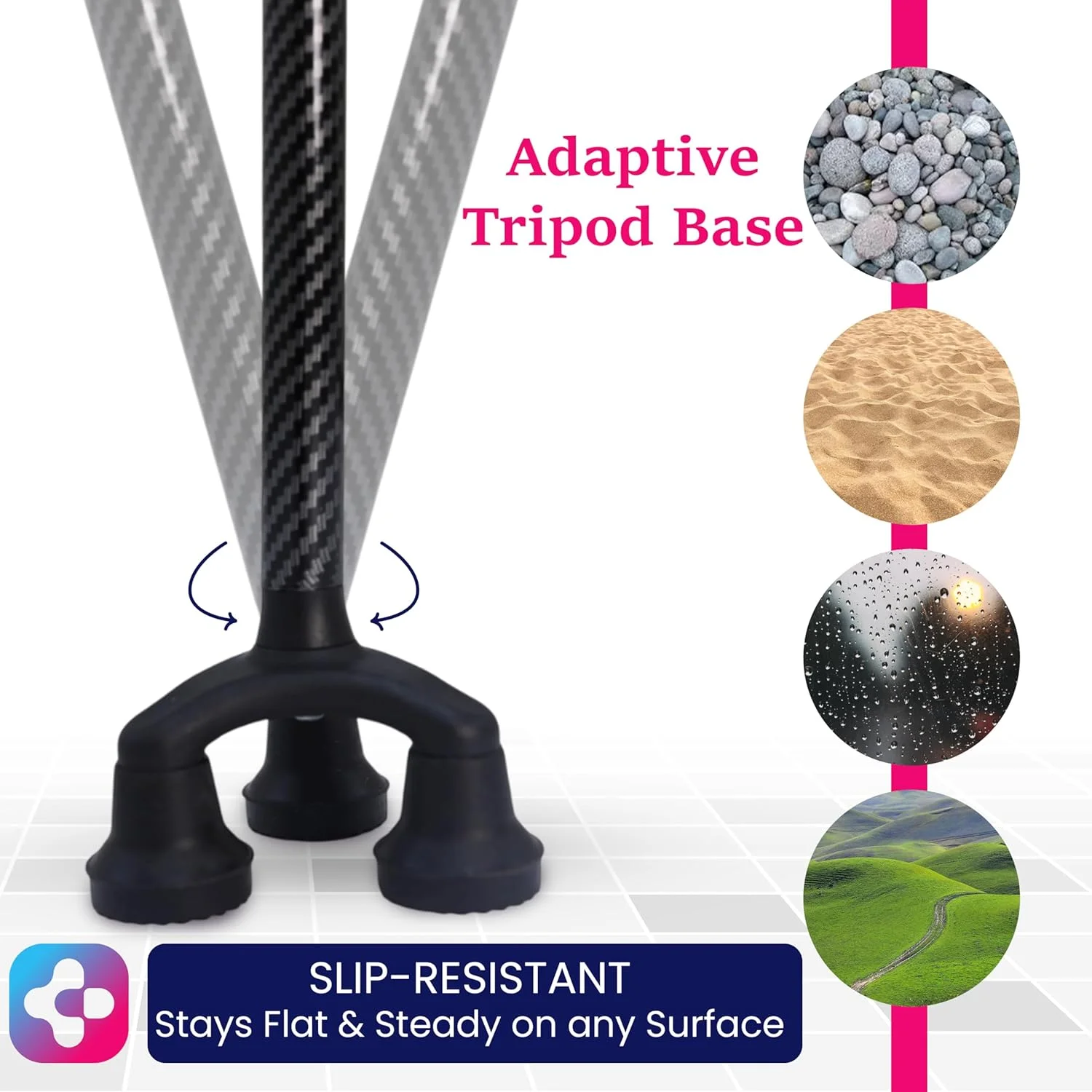 عصای سه پایه پیاده روی Dr. Aid برای آقایان و بانوان - تاشو، قابل تنظیم و جمع شدنی، عصای پیاده روی سنگین برای سالمندان - عصای فیبر کربنی مشکی، تحمل وزن 180 کیلوگرم، عصای تعادلی برای بانوان و آقایان عصای سه پایه پیاده روی Dr. Aid برای آقایان و بانوان - تاشو، قابل تنظیم و جمع شدنی، عصای پیاده روی سنگین برای سالمندان - عصای فیبر کربنی مشکی، تحمل وزن 180 کیلوگرم، عصای تعادلی برای بانوان و آقایان