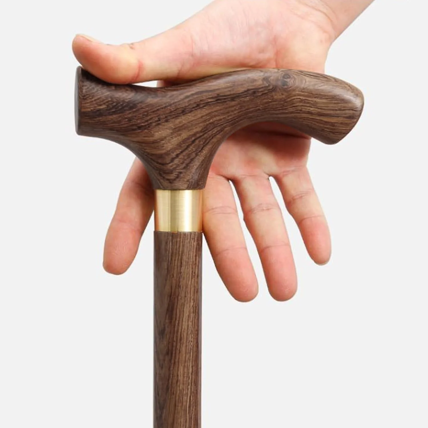 عصای پیاده روی برای مردان و زنان، عصای چوبی دست ساز با یقه و دسته ارگونومیک، عصای پیاده روی ضد لغزش کمک حرکتی برای سالمندان عصای پیاده روی برای مردان و زنان، عصای چوبی دست ساز با یقه و دسته ارگونومیک، عصای پیاده روی ضد لغزش کمک حرکتی برای سالمندان