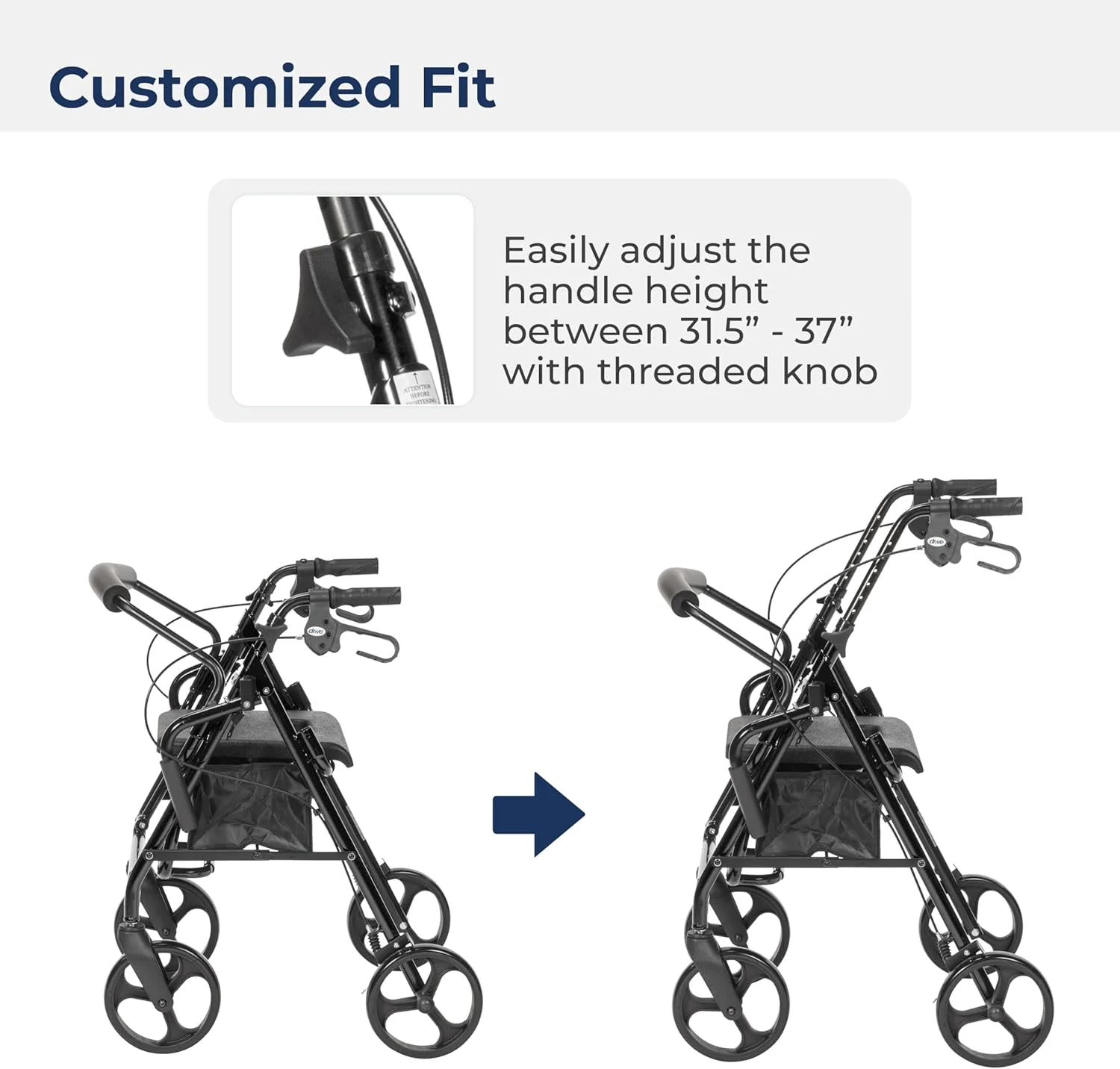 ویلچر ترانزیت تاشو و رولیتور واکر Drive Medical 795BK مدل Duet، مشکی ویلچر ترانزیت تاشو و رولیتور واکر Drive Medical 795BK مدل Duet، مشکی